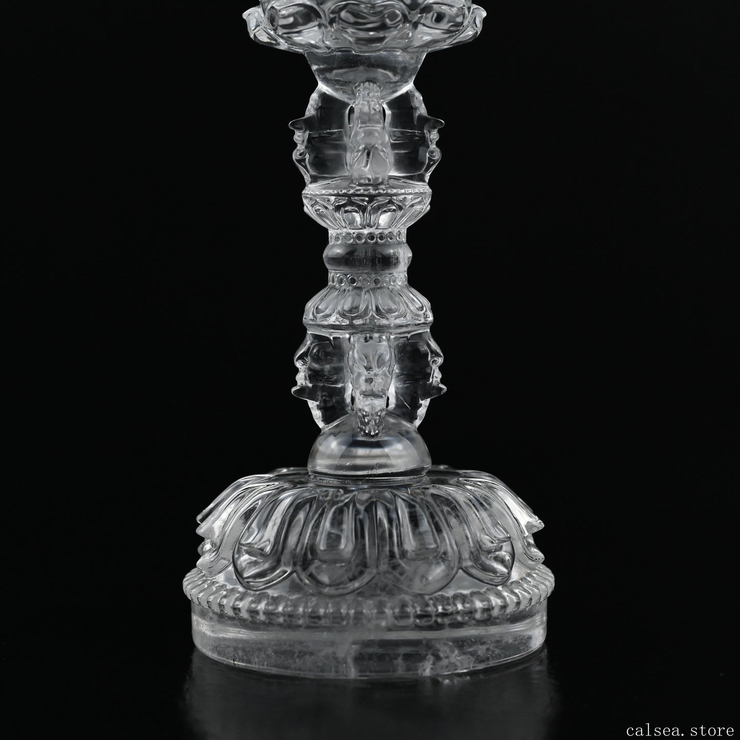 Awesome Clearquartz Vajira Sculpture Artifact Crystal Healing Hand Carved