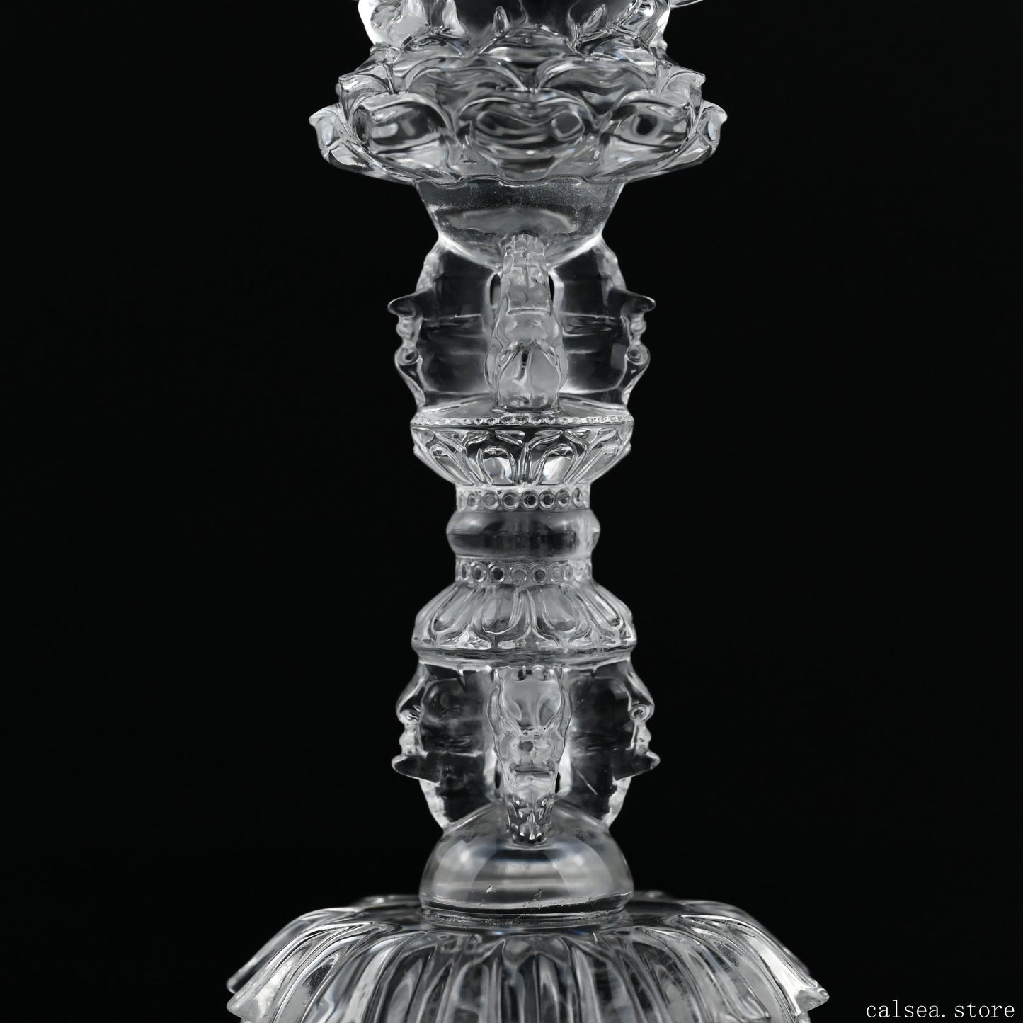 Awesome Clearquartz Vajira Sculpture Artifact Crystal Healing Hand Carved