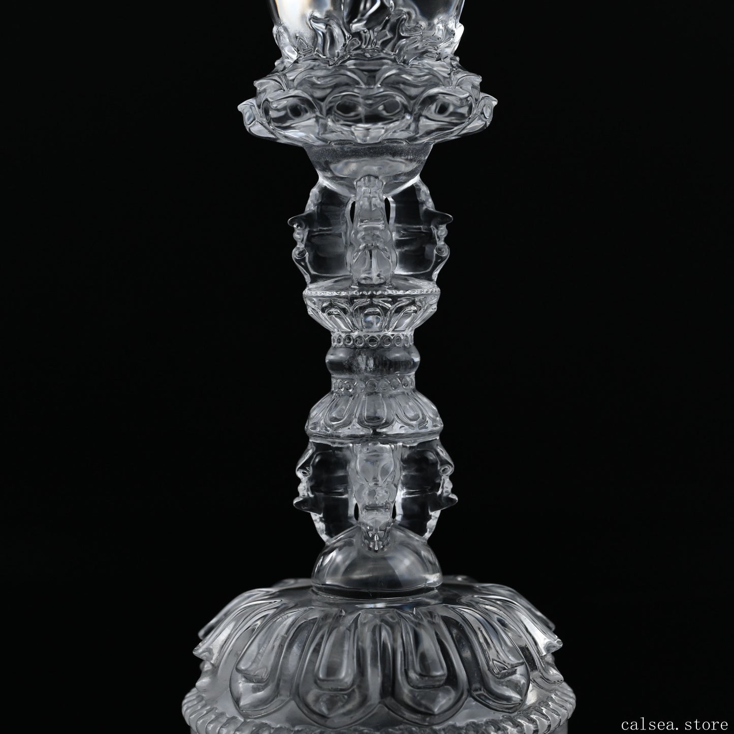 Awesome Clearquartz Vajira Sculpture Artifact Crystal Healing Hand Carved