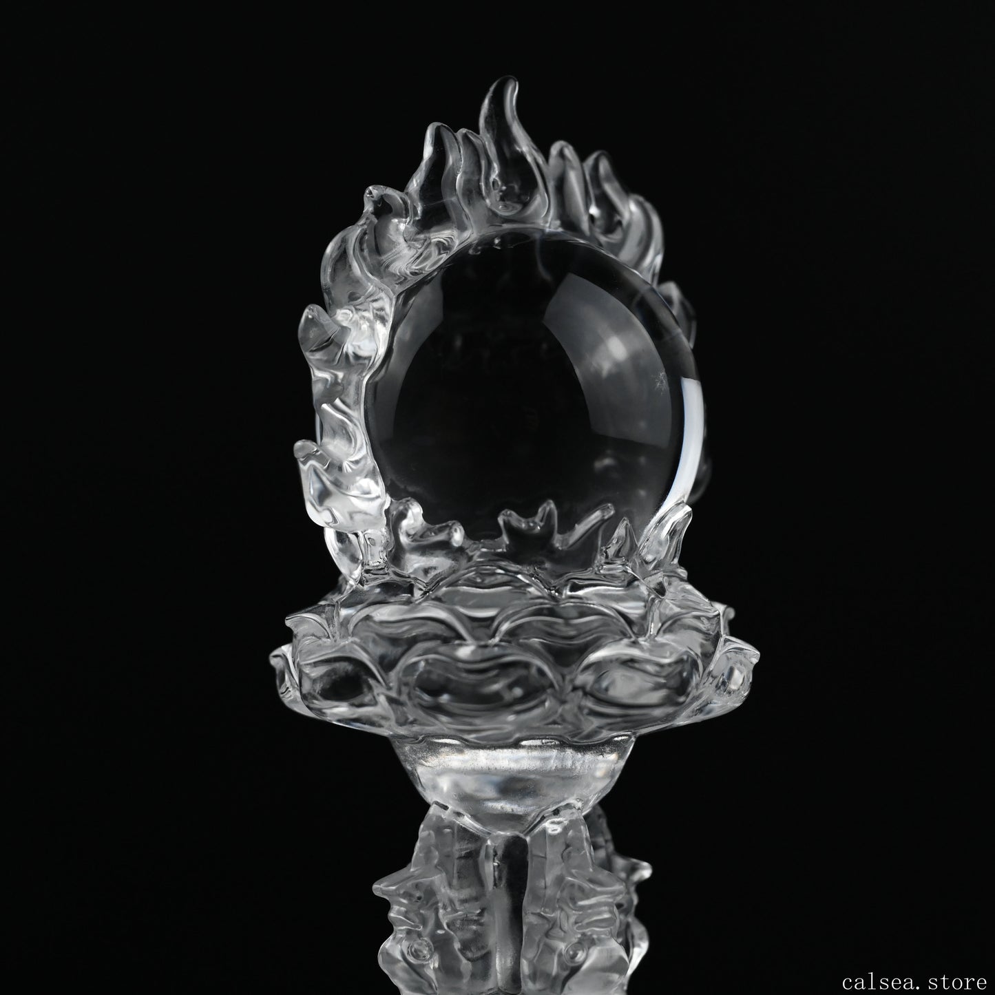 Awesome Clearquartz Vajira Sculpture Artifact Crystal Healing Hand Carved