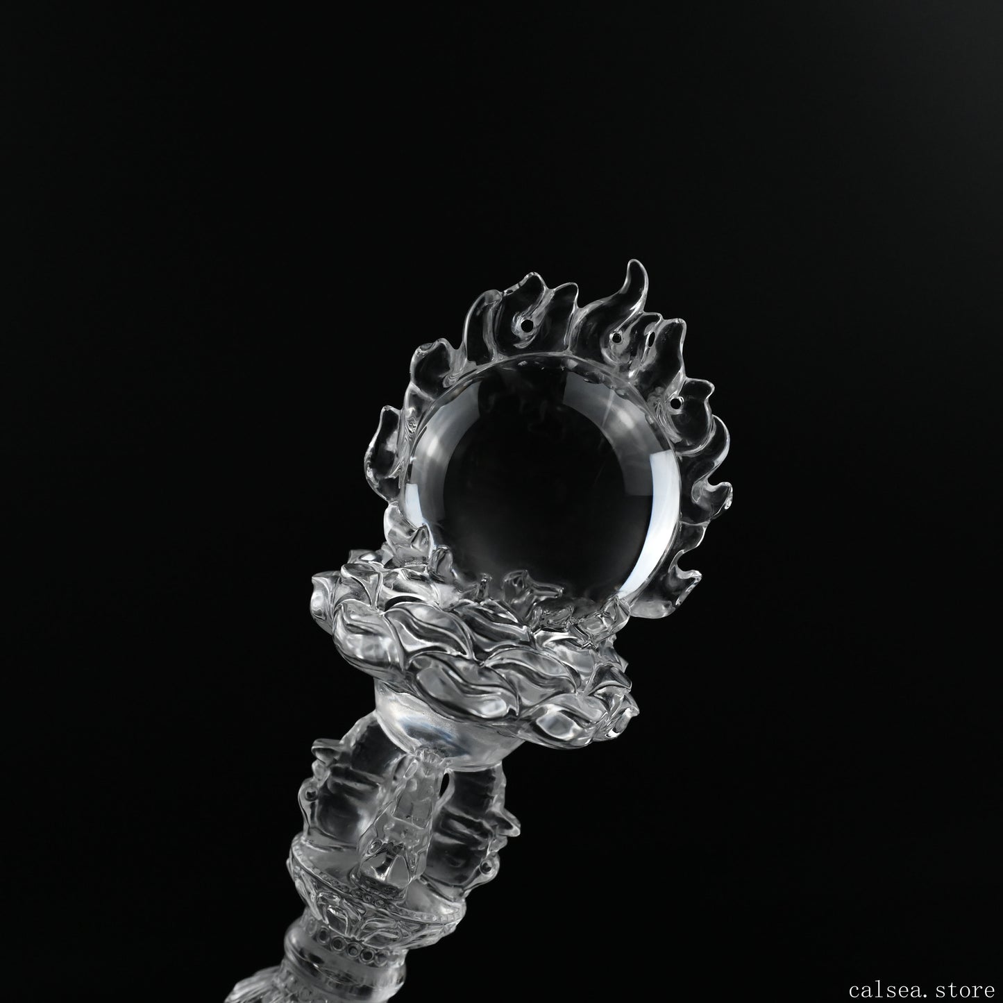 Awesome Clearquartz Vajira Sculpture Artifact Crystal Healing Hand Carved