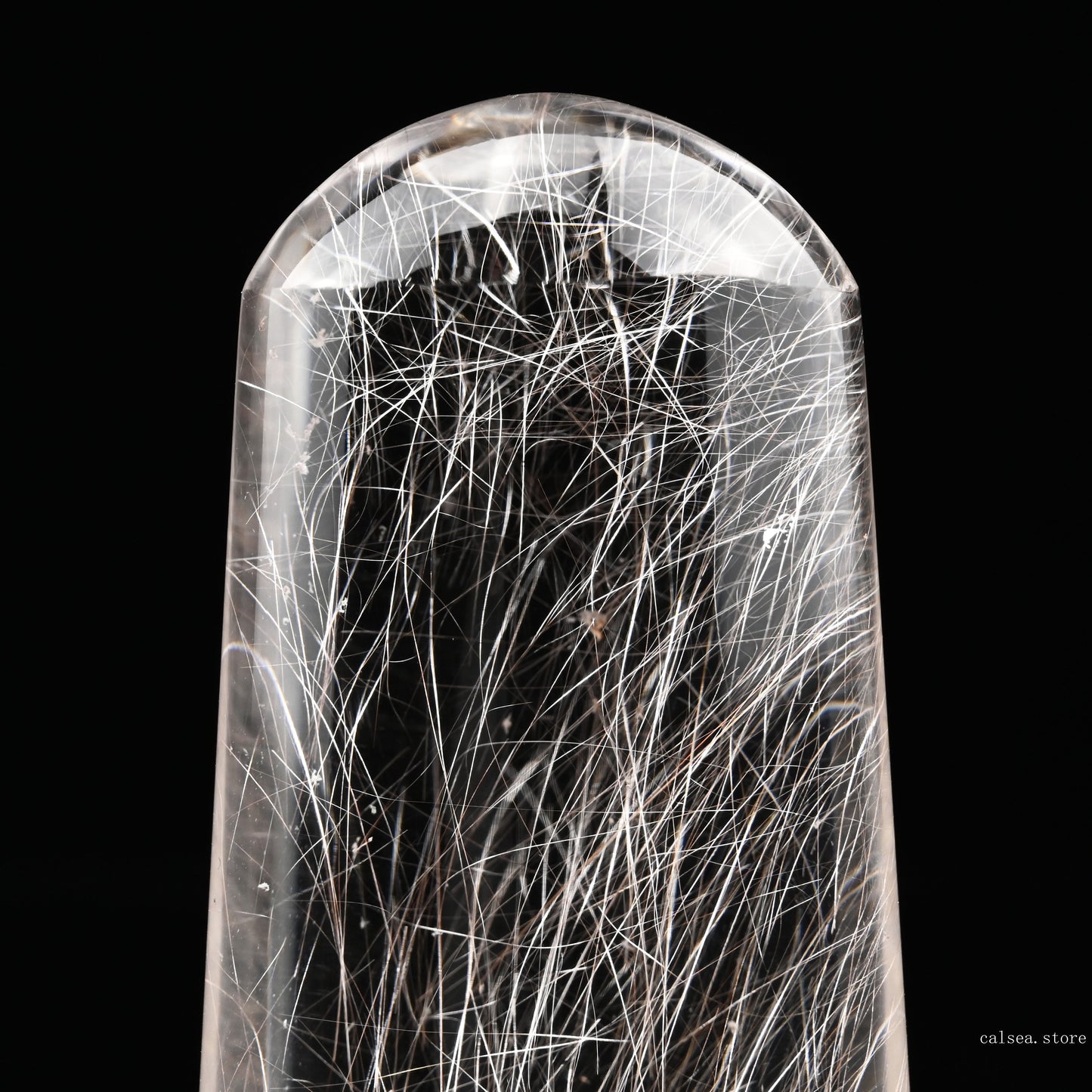STUNNING Silver Rutile Cylinder Rutilated Crystal Crystal Healing Hand Carved AAA Level Crystal FreeForm