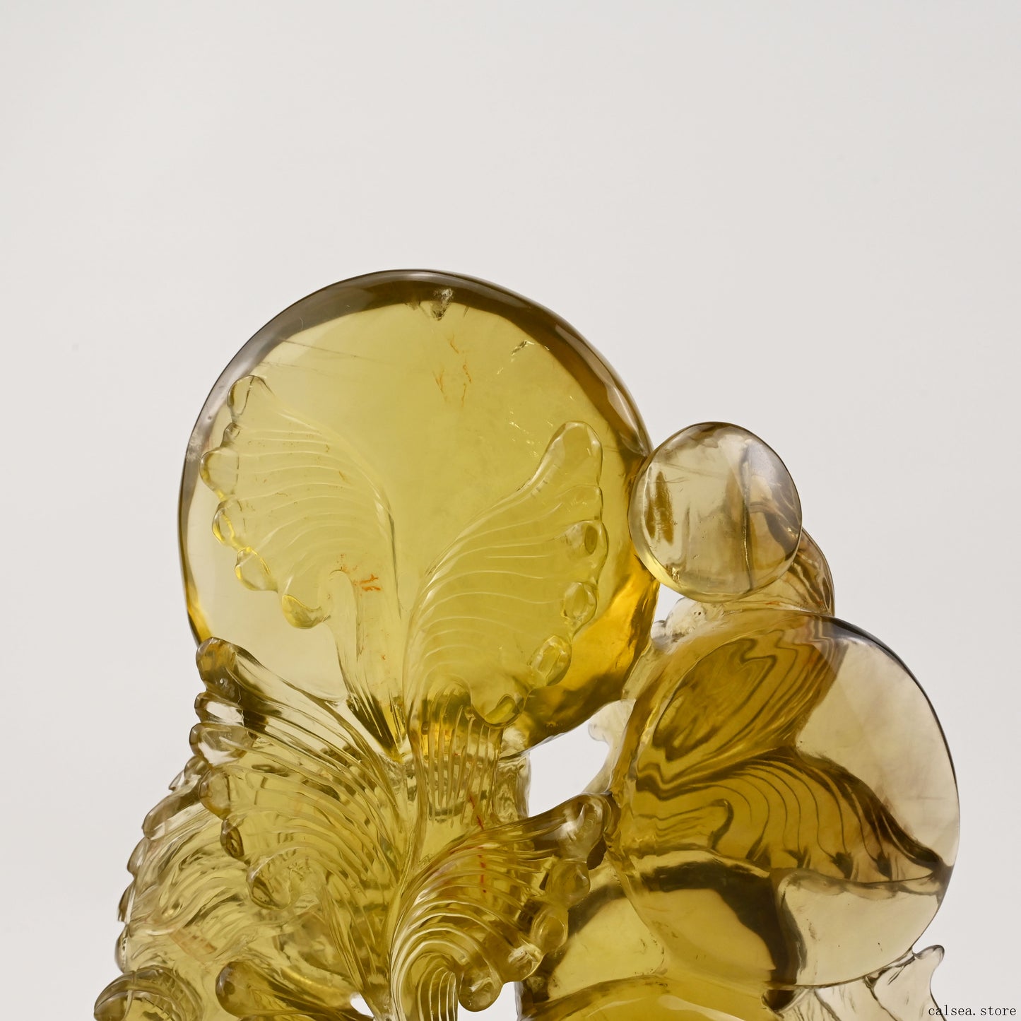 Awesome Brazil Citrine Dragon Sculpture,Hand Carved Super Realistic,Crystal Healing