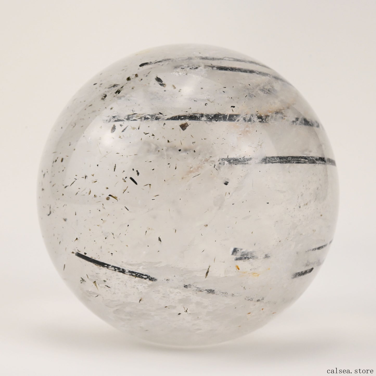 4.33'' Black Tourmaline Sphere Crystal Healing Hand Carved Sphere/Ball