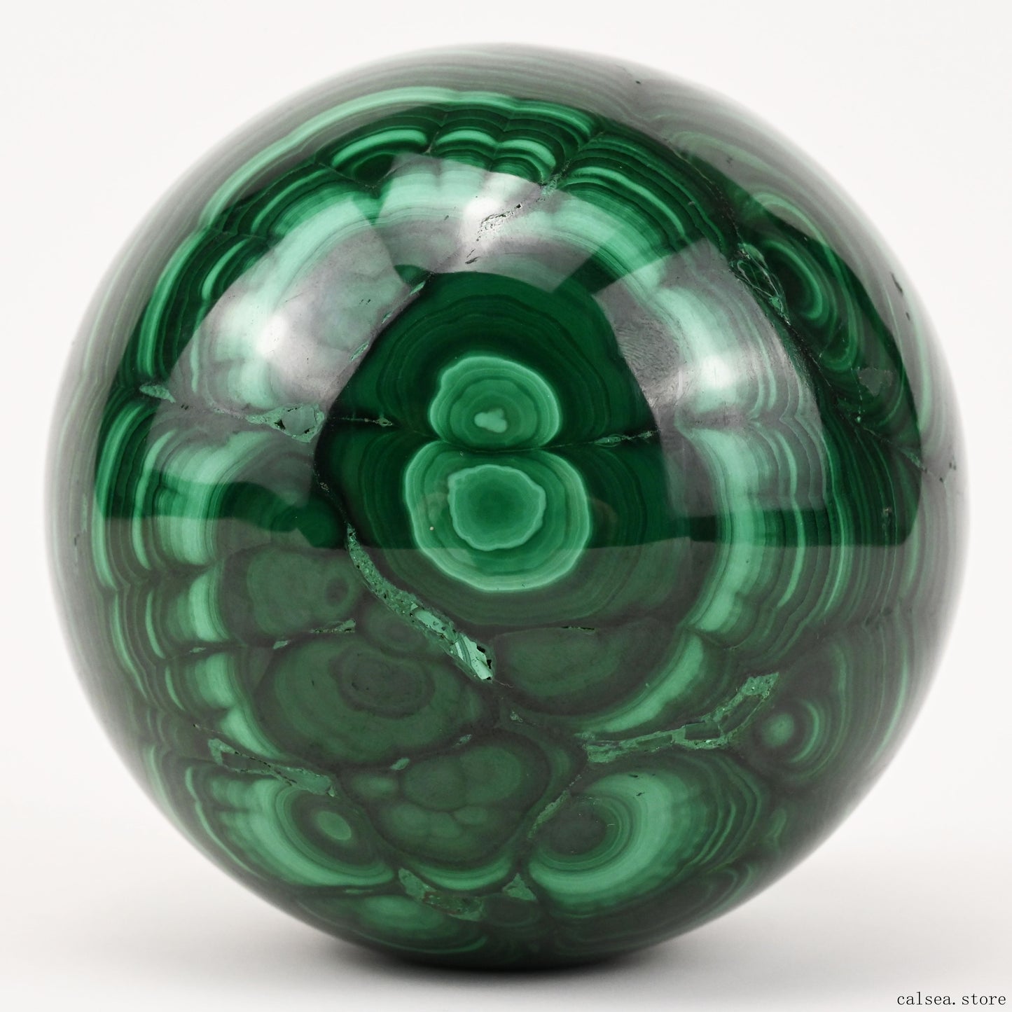 3.29'' Gemstone Malachite Sphere Crystal Healing Hand Carved Sphere/Ball