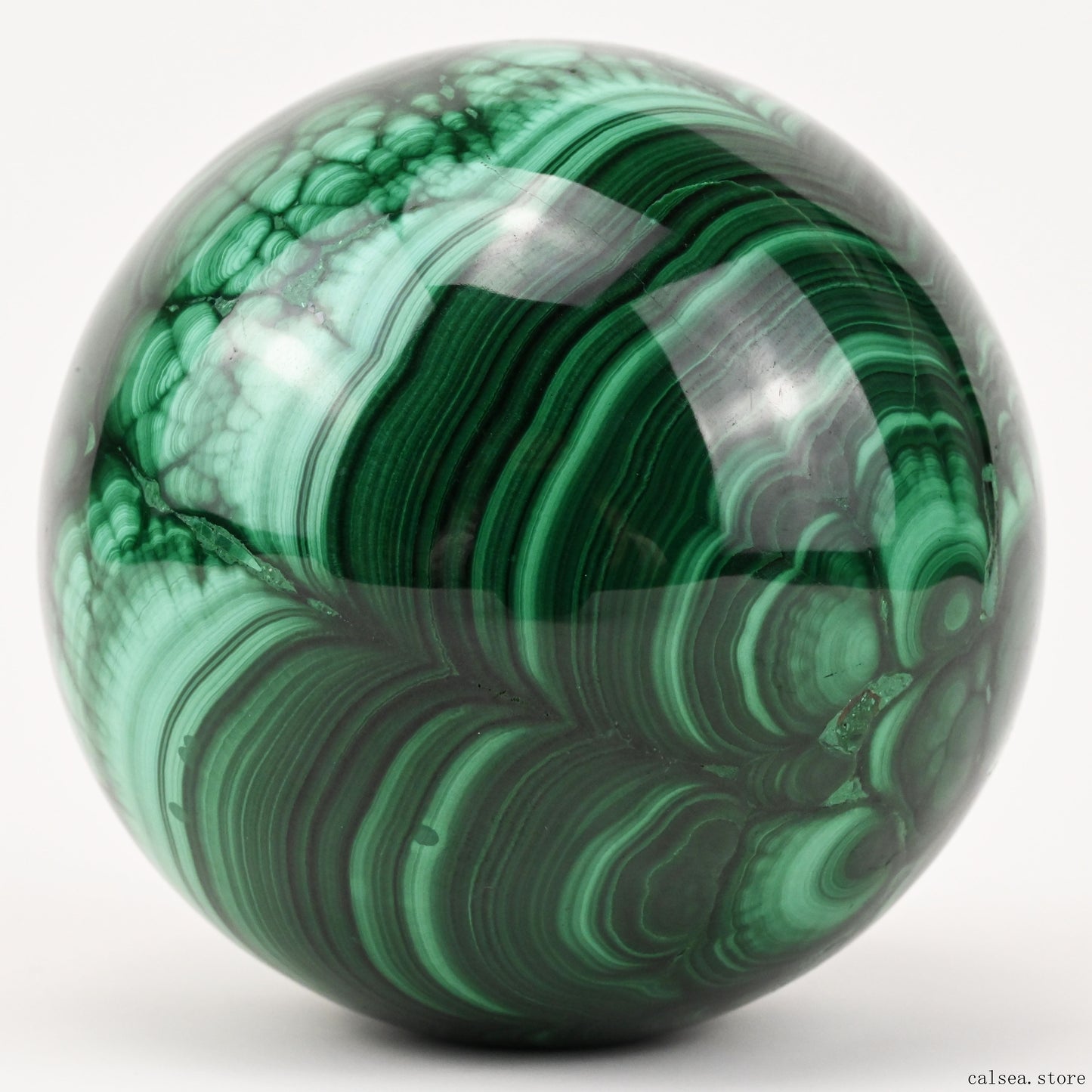 3.29'' Gemstone Malachite Sphere Crystal Healing Hand Carved Sphere/Ball