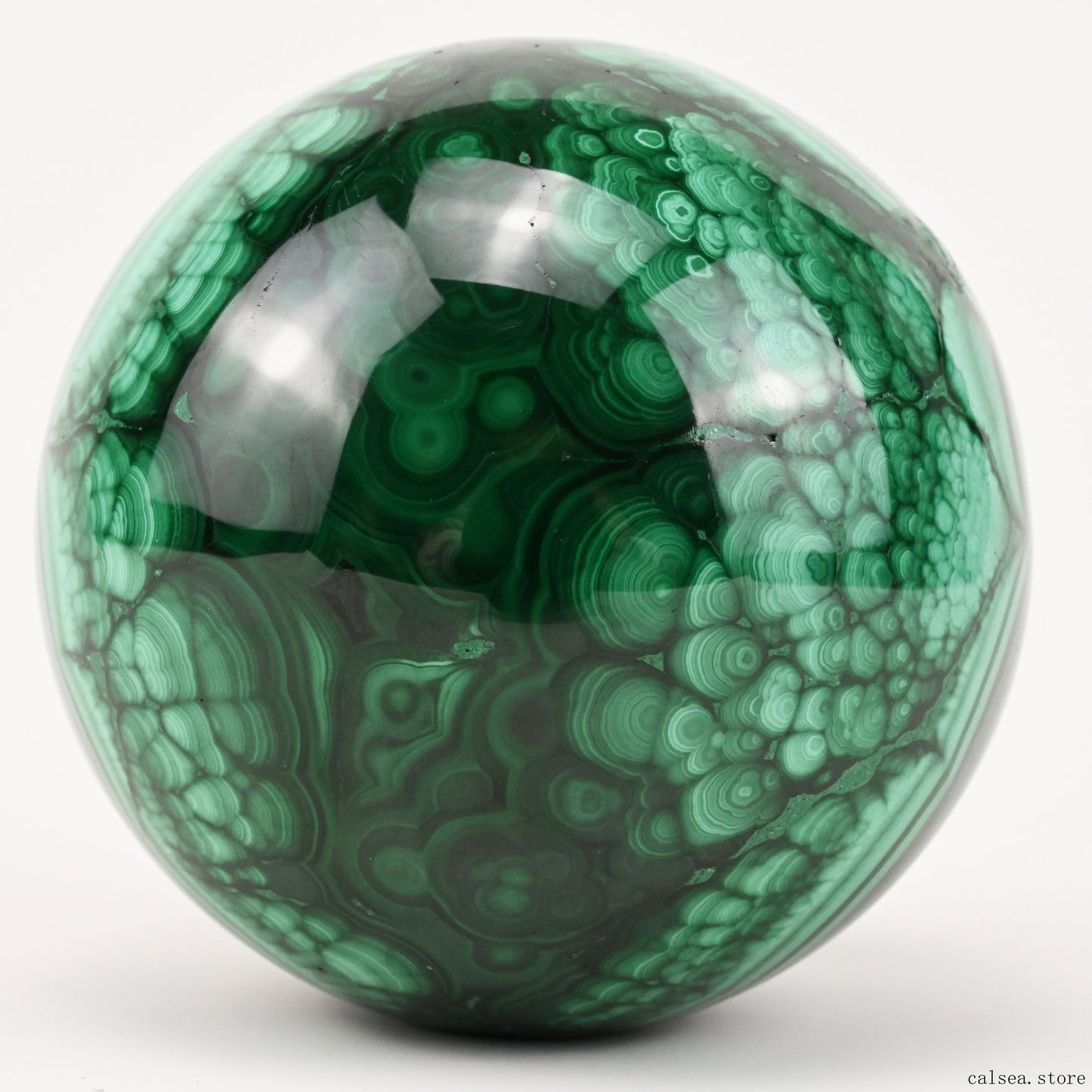 3.29'' Gemstone Malachite Sphere Crystal Healing Hand Carved Sphere/Ball