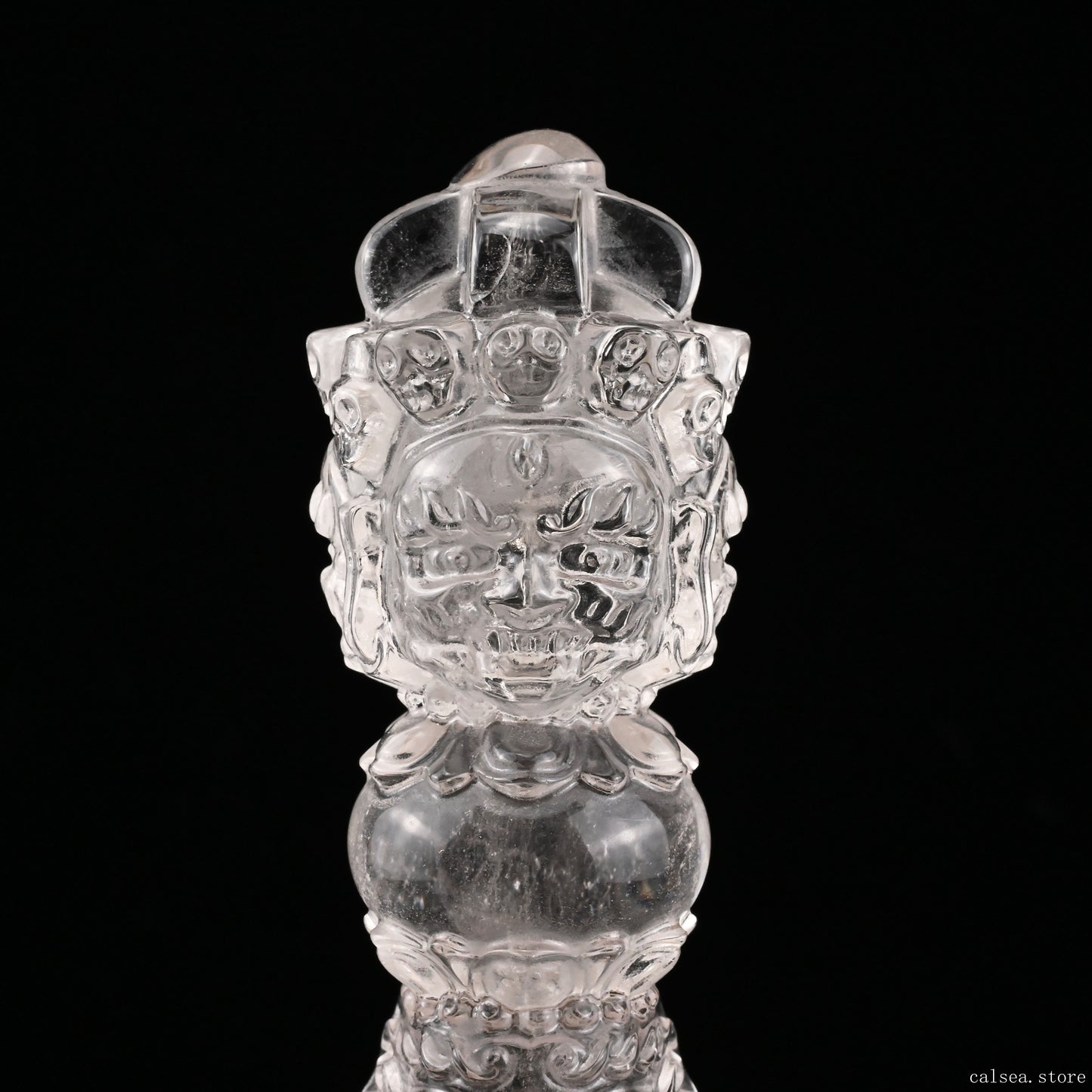 Clearquartz Vajira Sculpture Artifact Crystal Healing Hand Carved