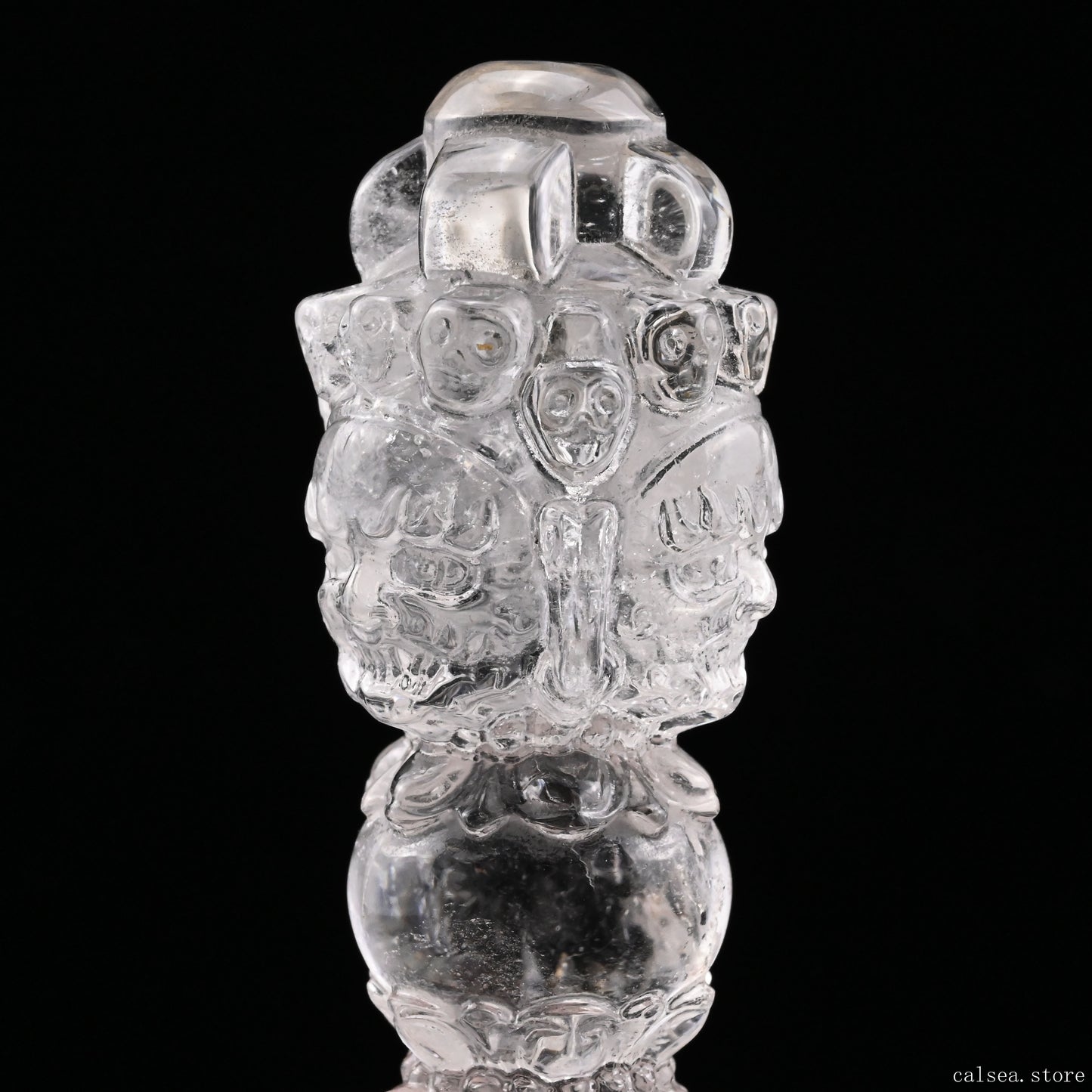 Clearquartz Vajira Sculpture Artifact Crystal Healing Hand Carved