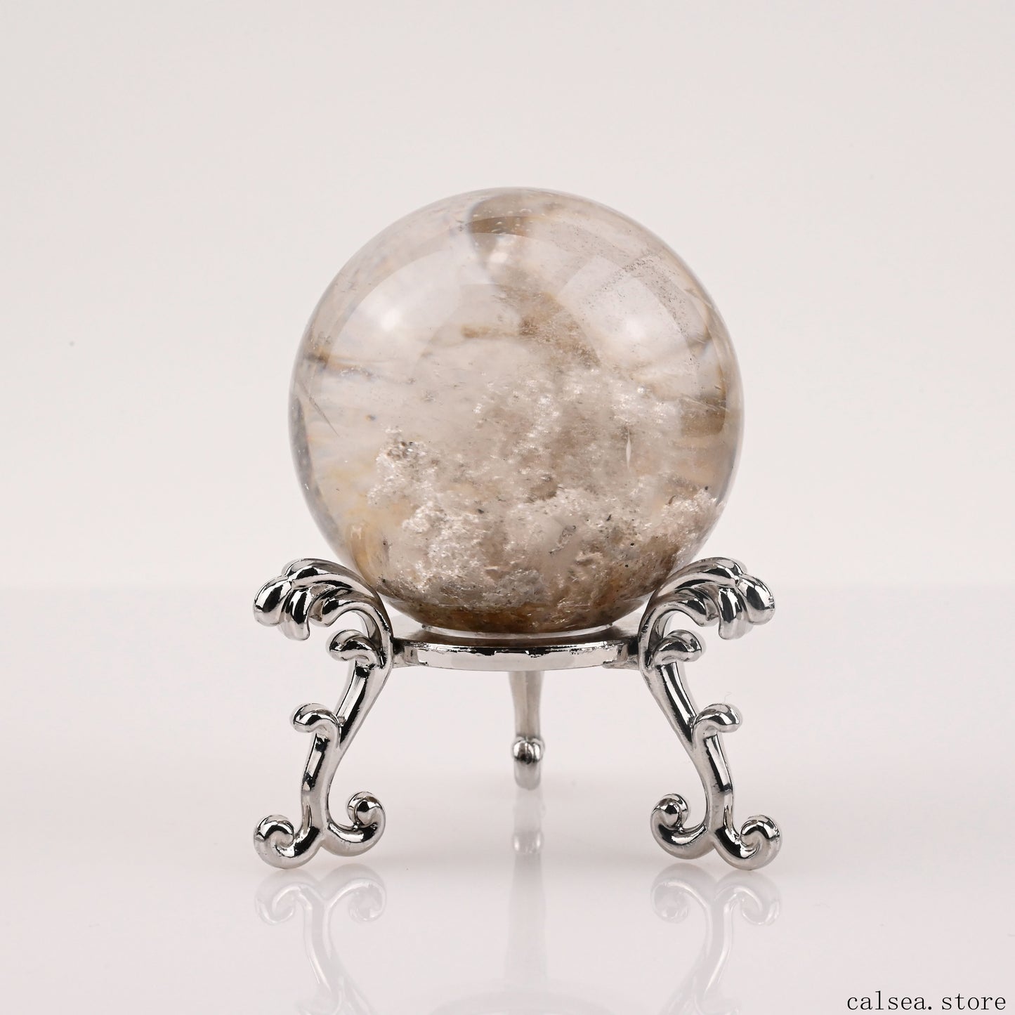 White Gardenquartz Sphere Lodalite Quartz Crystal Healing Hand Carved Sphere/Ball