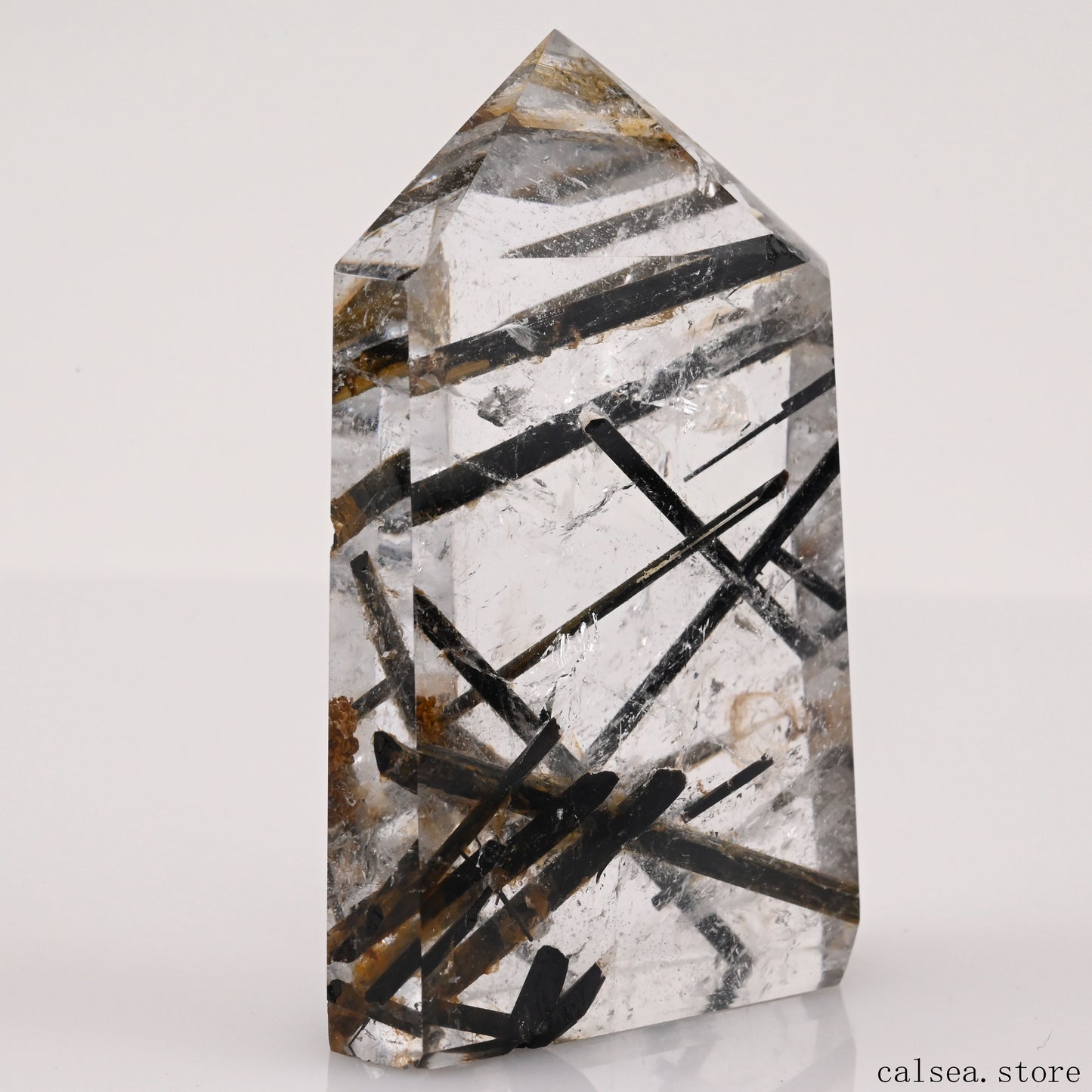 Black Tourmaline,Rutile Tower Ornaments Point Crystal Healing Tower/Point