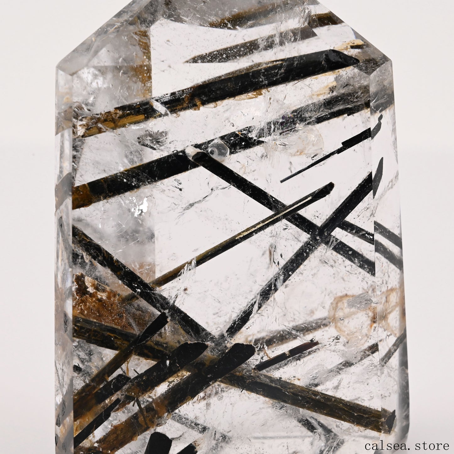 Black Tourmaline,Rutile Tower Ornaments Point Crystal Healing Tower/Point