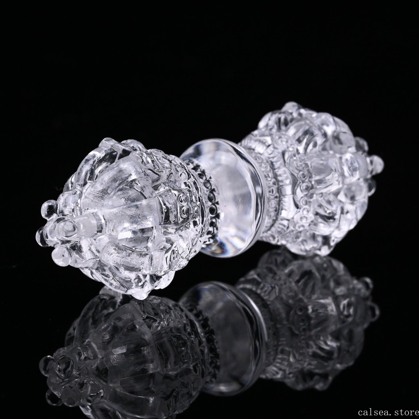 Awesome Clearquartz Vajira Sculpture Artifact Crystal Healing Hand Carved