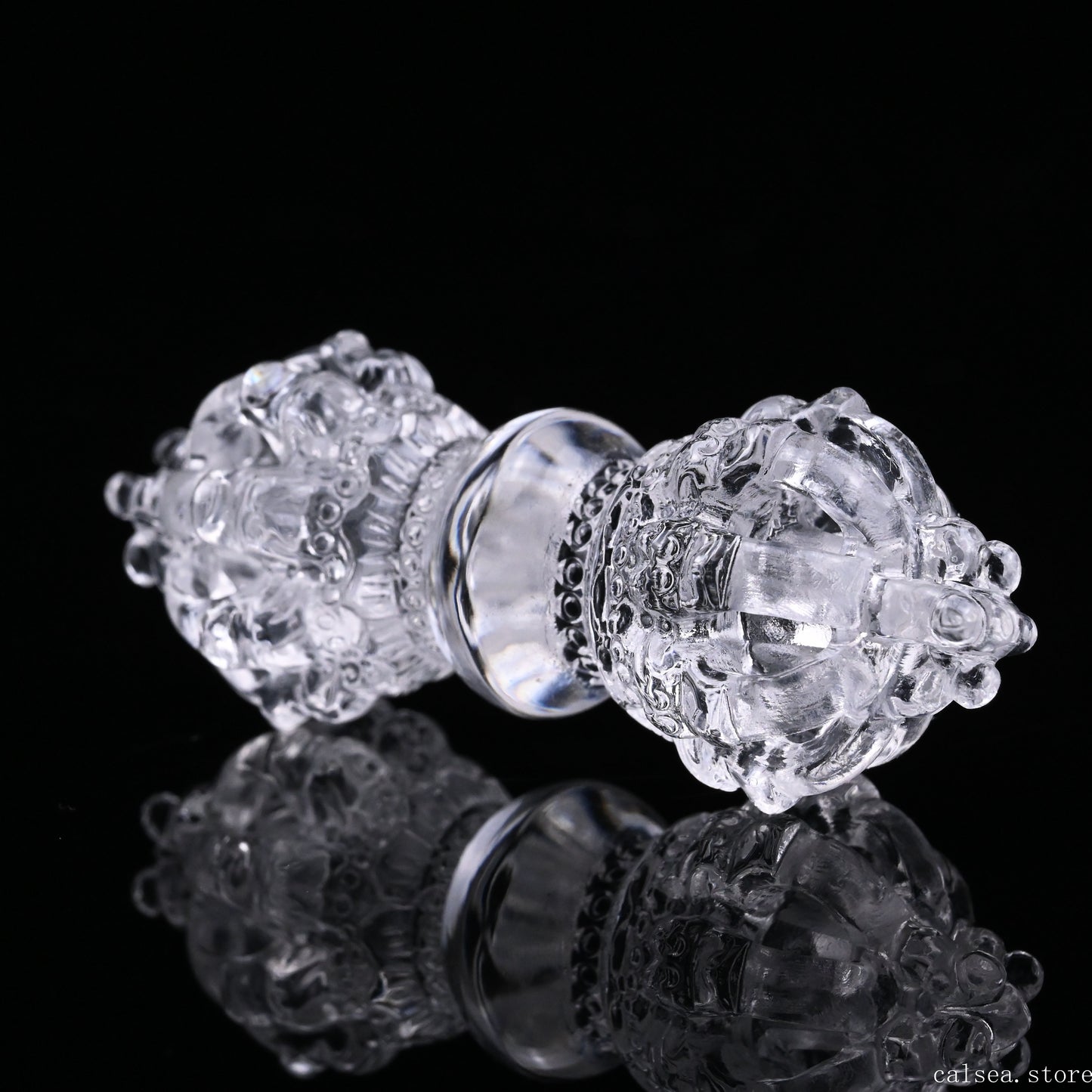 Awesome Clearquartz Vajira Sculpture Artifact Crystal Healing Hand Carved