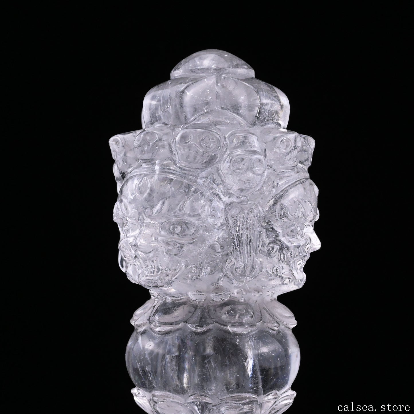 Clearquartz Vajira Sculpture Artifact Crystal Healing Hand Carved