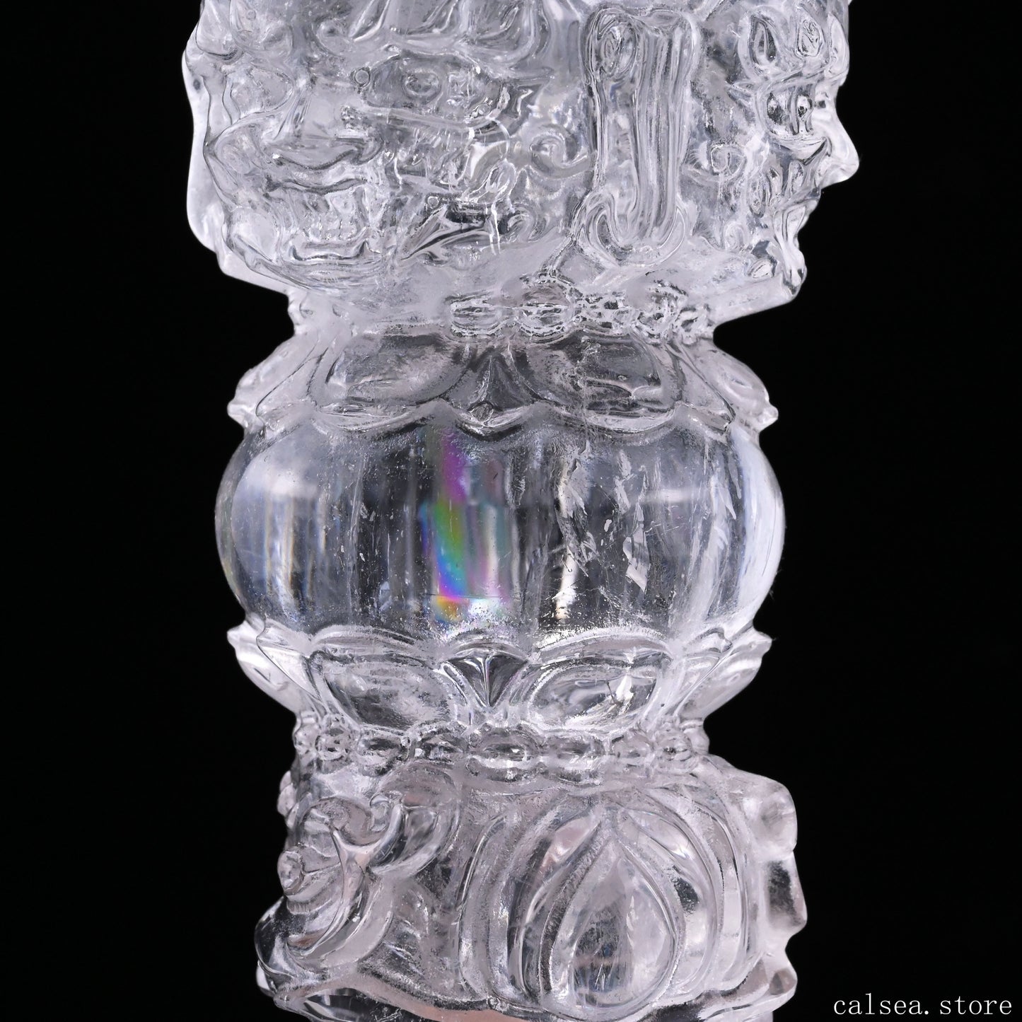 Clearquartz Vajira Sculpture Artifact Crystal Healing Hand Carved