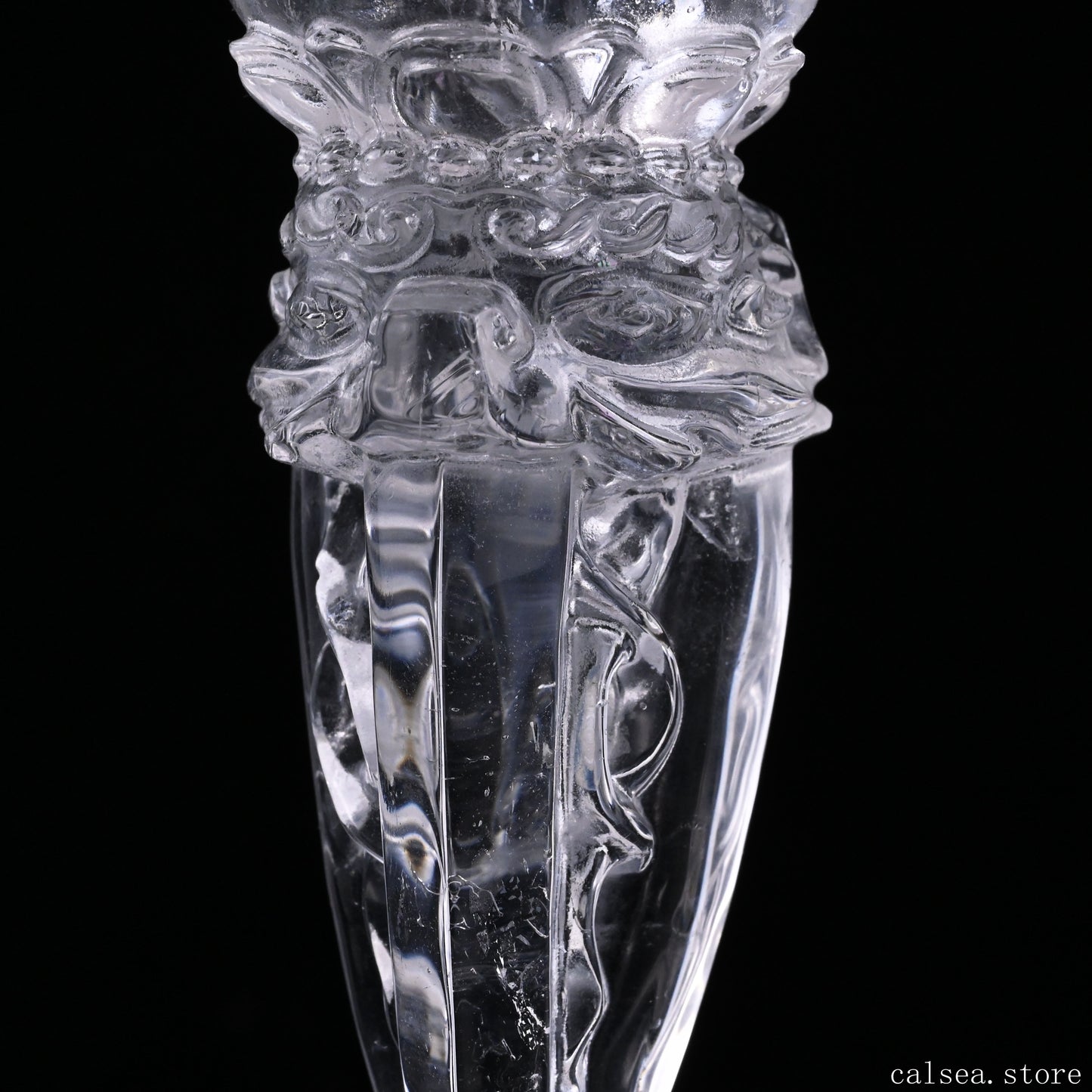 Clearquartz Vajira Sculpture Artifact Crystal Healing Hand Carved
