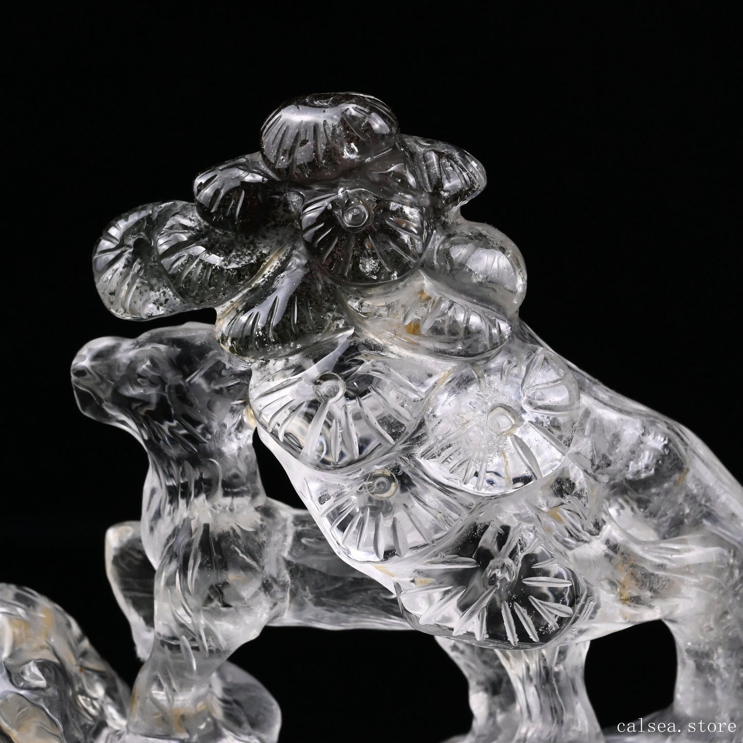 Gardenquartz Goat Sculpture Crystal Healing Hand Carved Crystal Super Realistic
