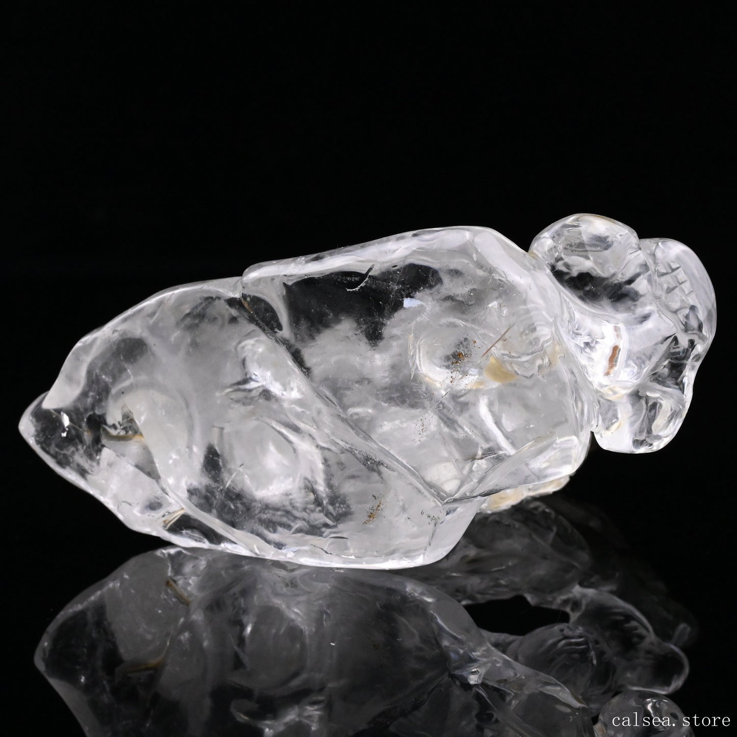 Gardenquartz Goat Sculpture Crystal Healing Hand Carved Crystal Super Realistic