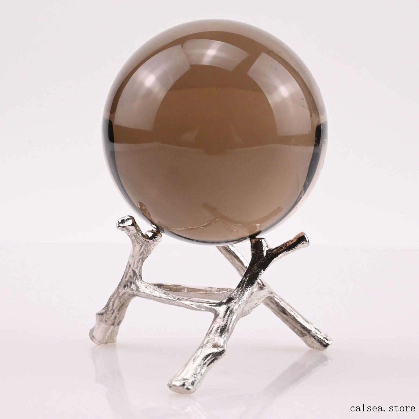 2.02'' Smokeyquartz Sphere Crystal Healing Hand Carved Sphere/Ball