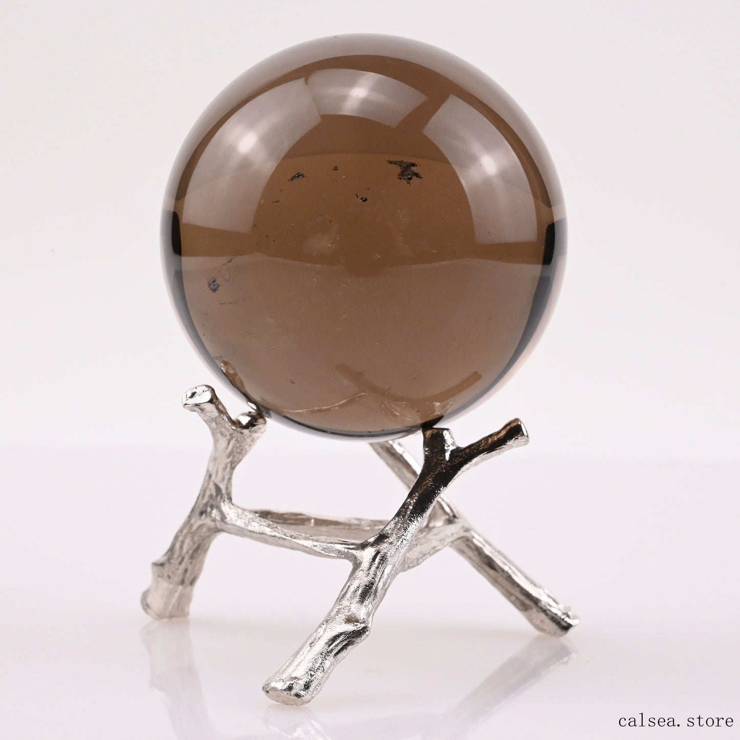 2.02'' Smokeyquartz Sphere Crystal Healing Hand Carved Sphere/Ball