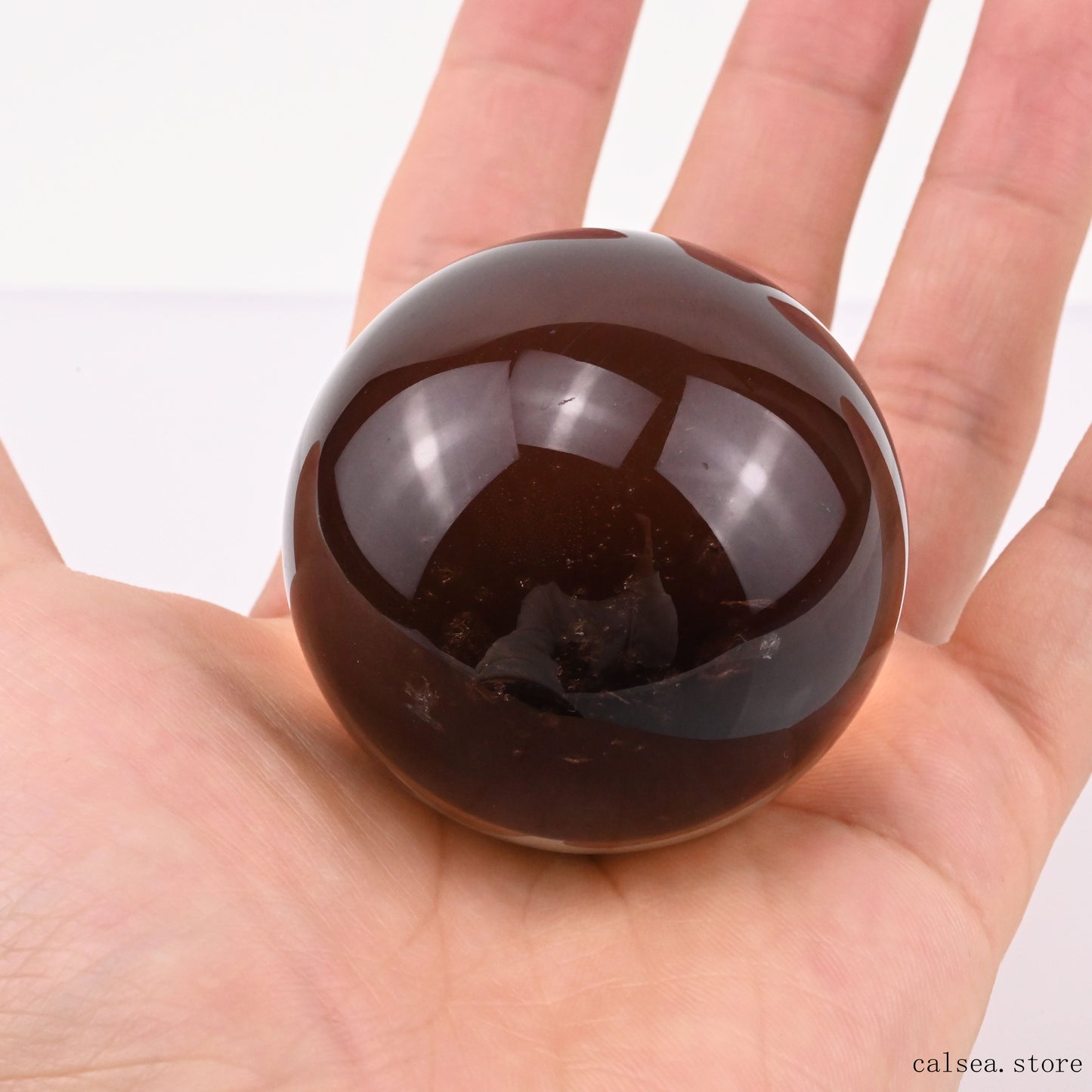 2.02'' Smokeyquartz Sphere Crystal Healing Hand Carved Sphere/Ball