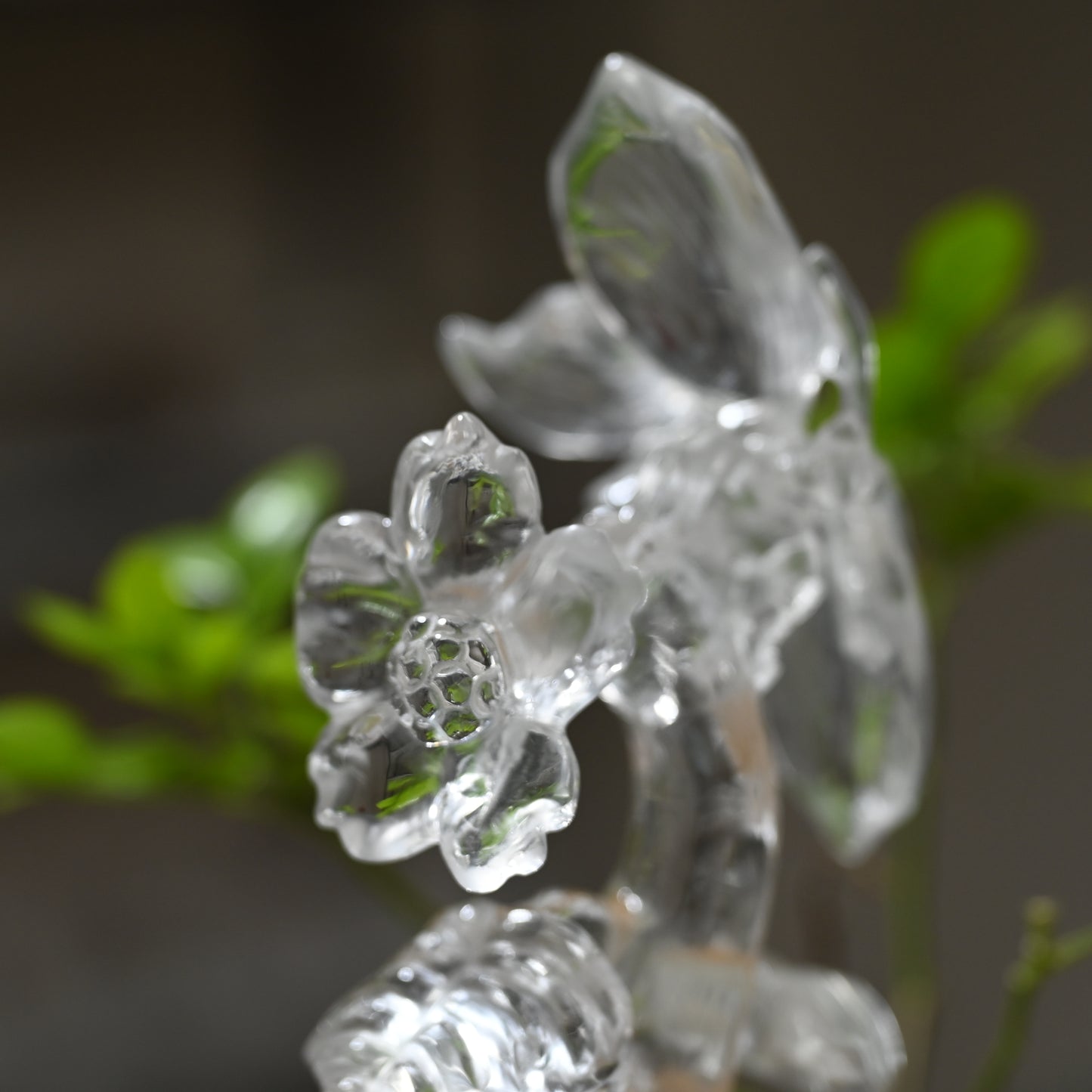 Goldenhealer Butterfly Sculpture Crystal Healing Hand Carved