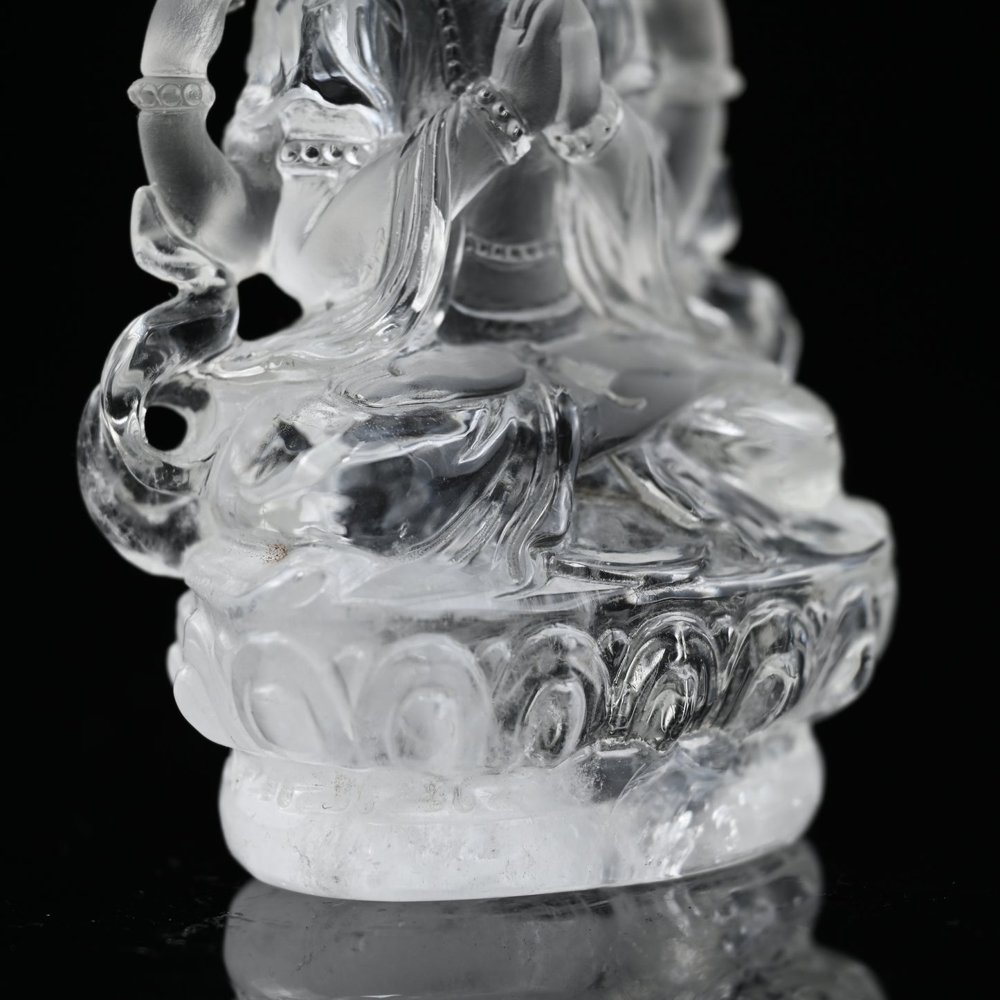 4.26" Awesome Clearquartz Brahman Sculpture Artifact Crystal Healing Hand Carved