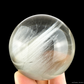 Sliver Rabbit Fur Rutile Sphere Rutilated Quartz Crystal Healing Hand Carved Sphere/Ball