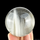 Sliver Rabbit Fur Rutile Sphere Rutilated Quartz Crystal Healing Hand Carved Sphere/Ball