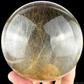 3.6''Awesome Golden Rutilated Sphere Crystal Healing Hand Carved Blonde Crystal Sphere/Ball AAA Level Crystal