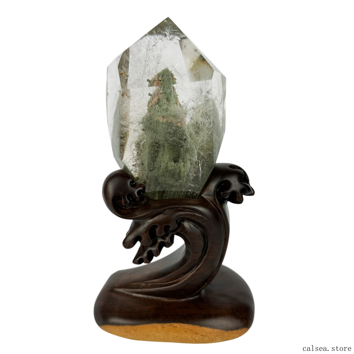 Mountain Gardenqaurtz Tower Crystal Phantom/Lodalite Quartz Healing Hand Carved Tower/Point