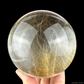 3.6''Awesome Golden Rutilated Sphere Crystal Healing Hand Carved Blonde Crystal Sphere/Ball AAA Level Crystal