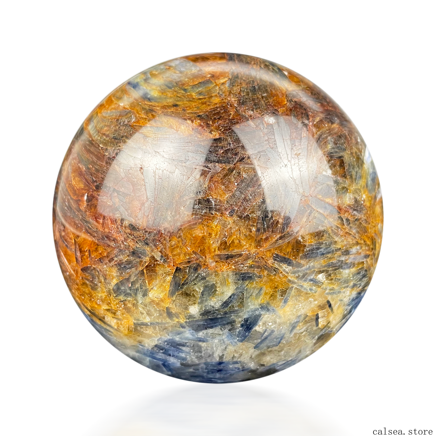 Gemstone Bule kyanite Sphere Crystal Healing Hand Carved Sphere/Ball