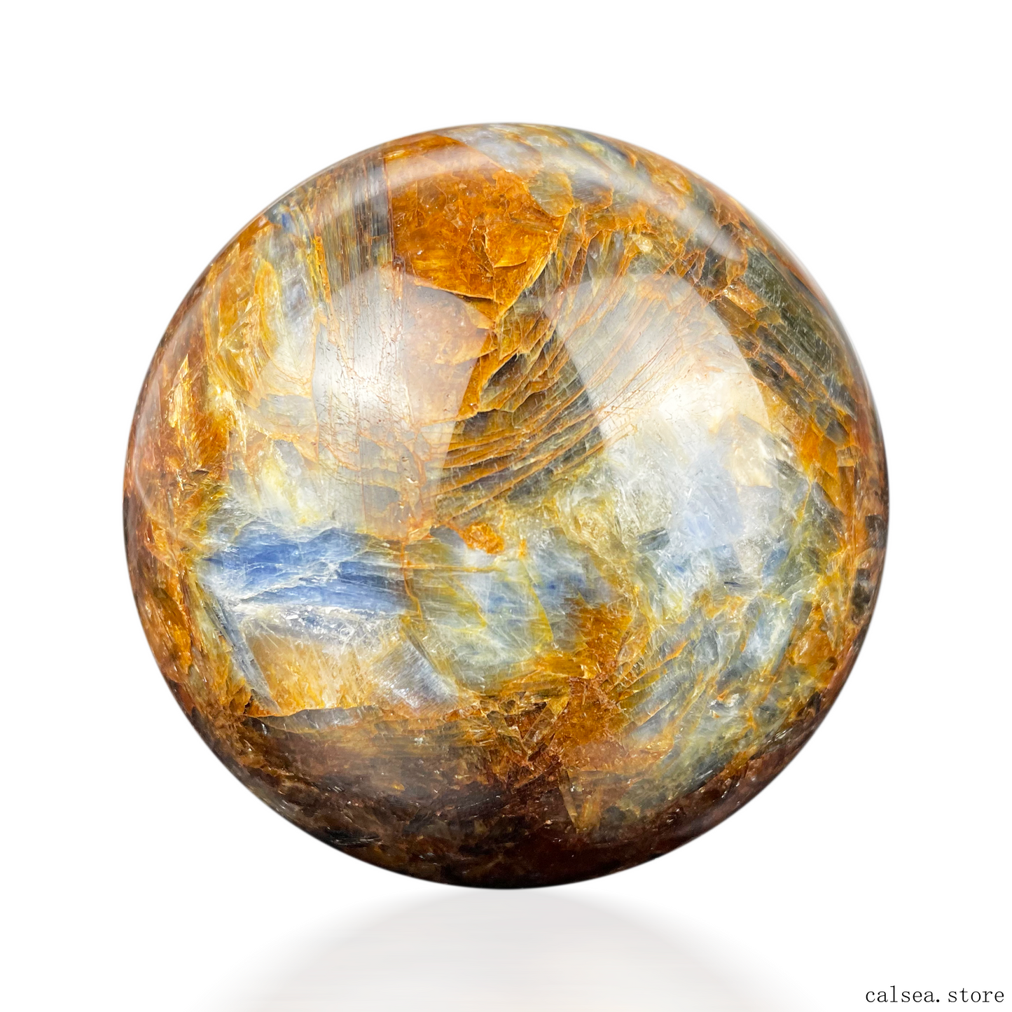 Gemstone Bule kyanite Sphere Crystal Healing Hand Carved Sphere/Ball