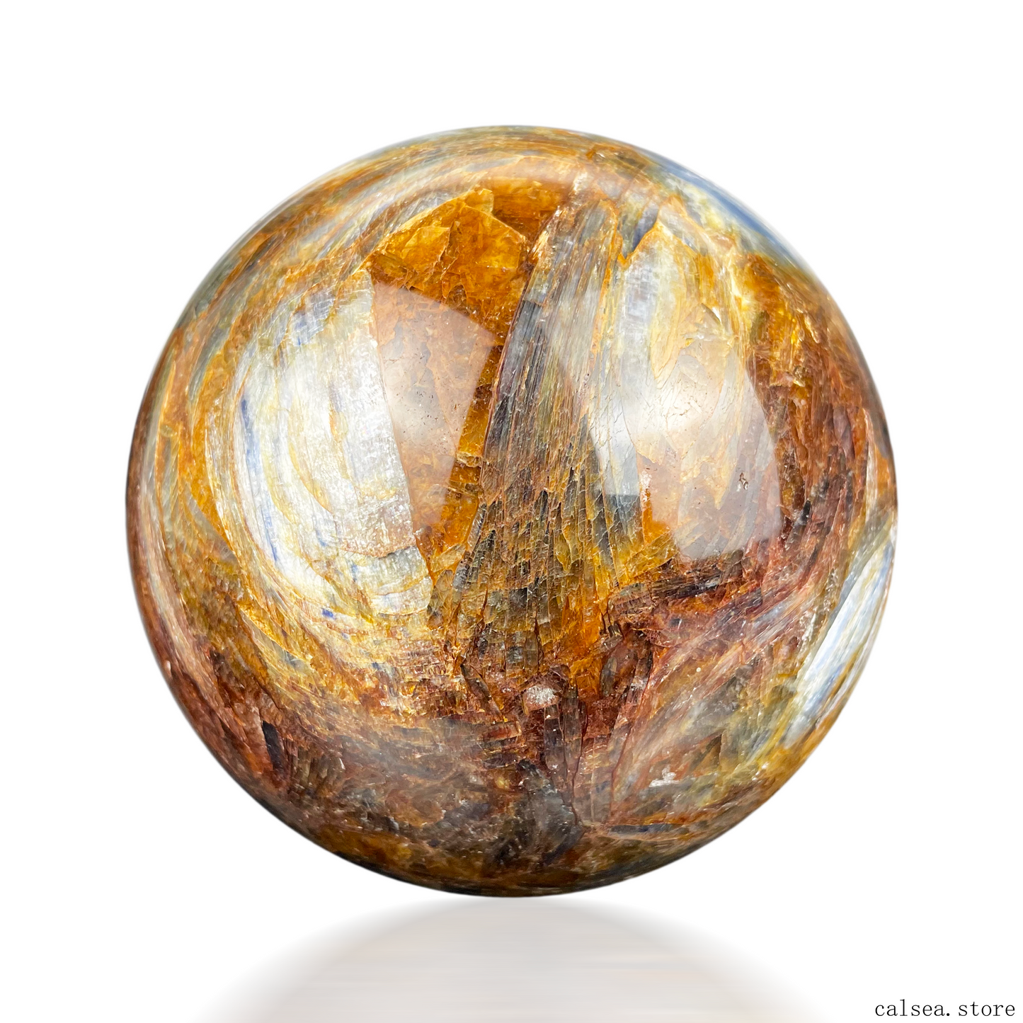 Gemstone Bule kyanite Sphere Crystal Healing Hand Carved Sphere/Ball