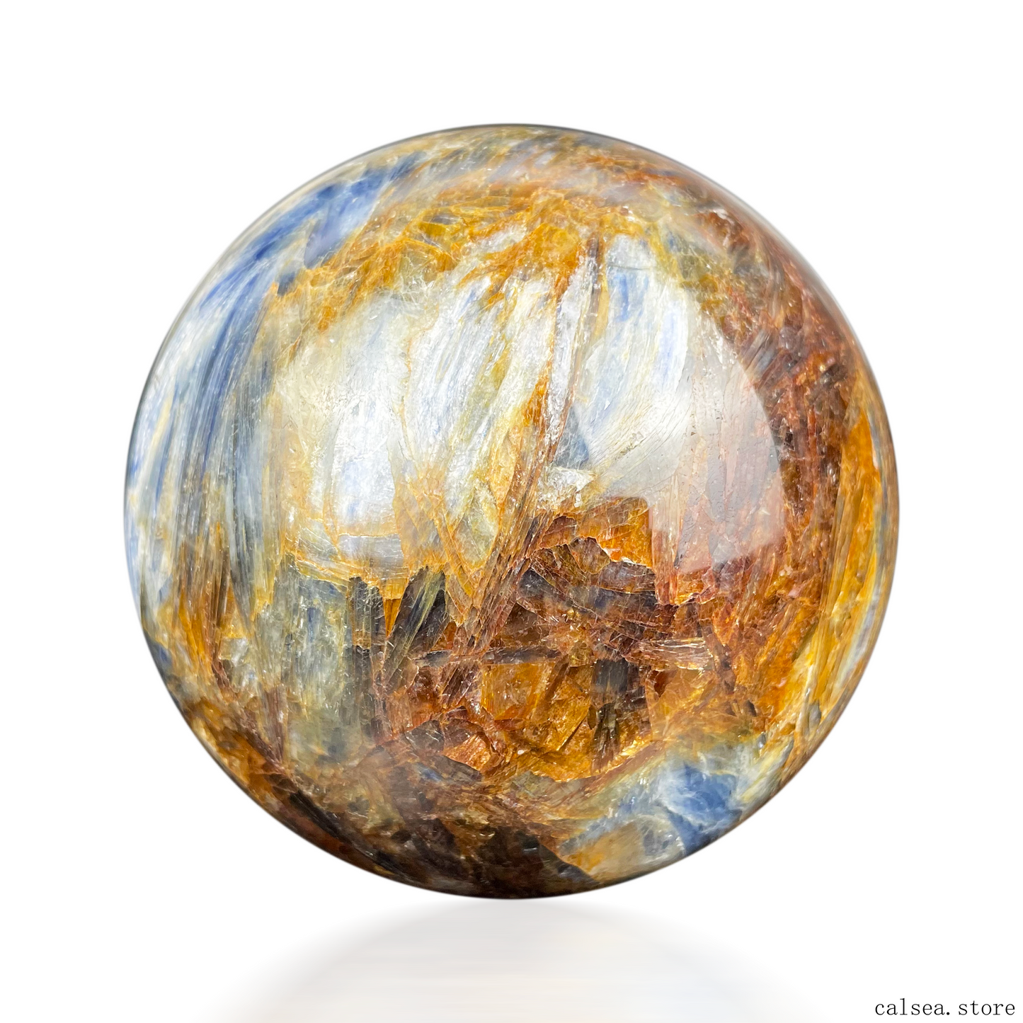 Gemstone Bule kyanite Sphere Crystal Healing Hand Carved Sphere/Ball