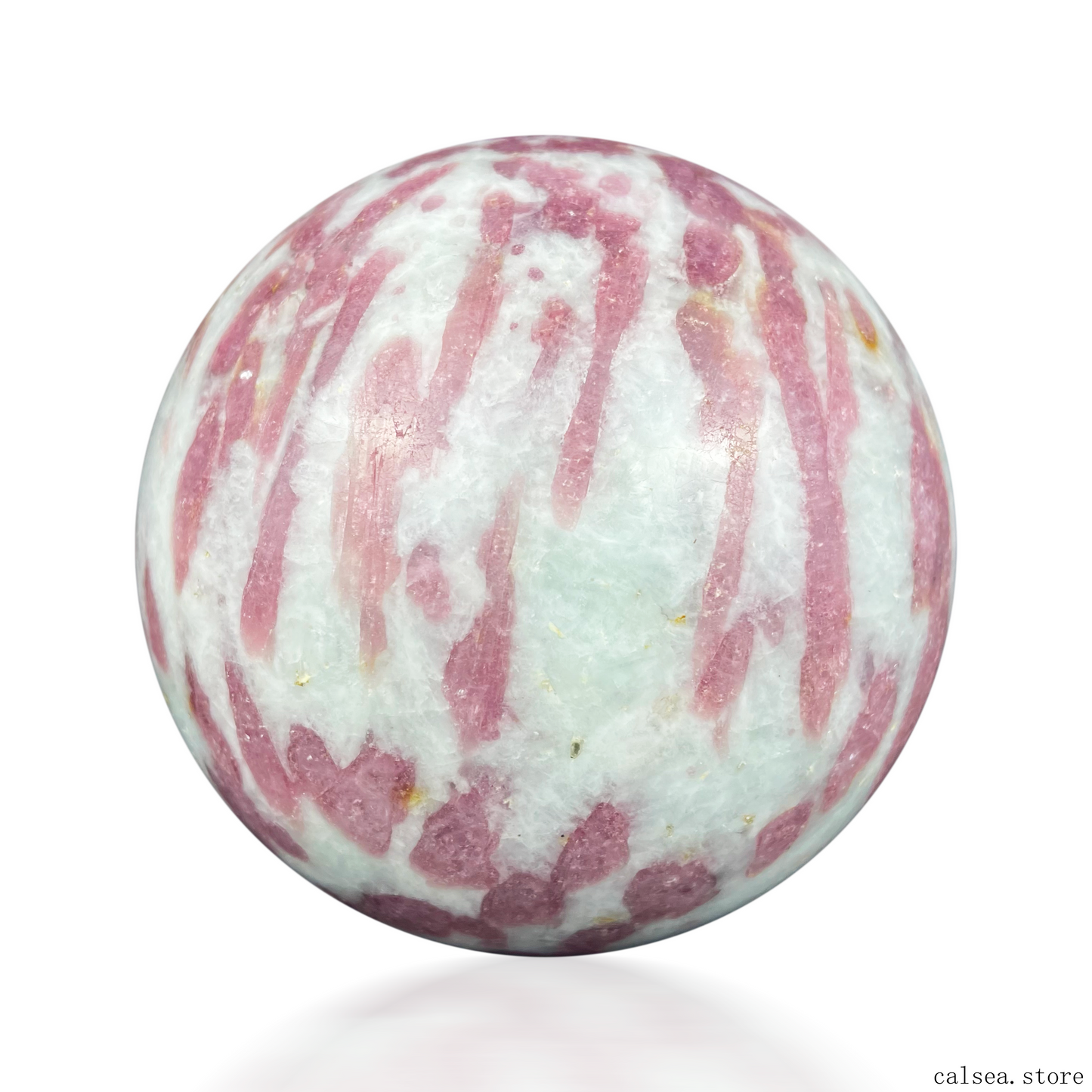 Pink Tourmaline Sphere Crystal Healing Hand Carved Sphere/Ball