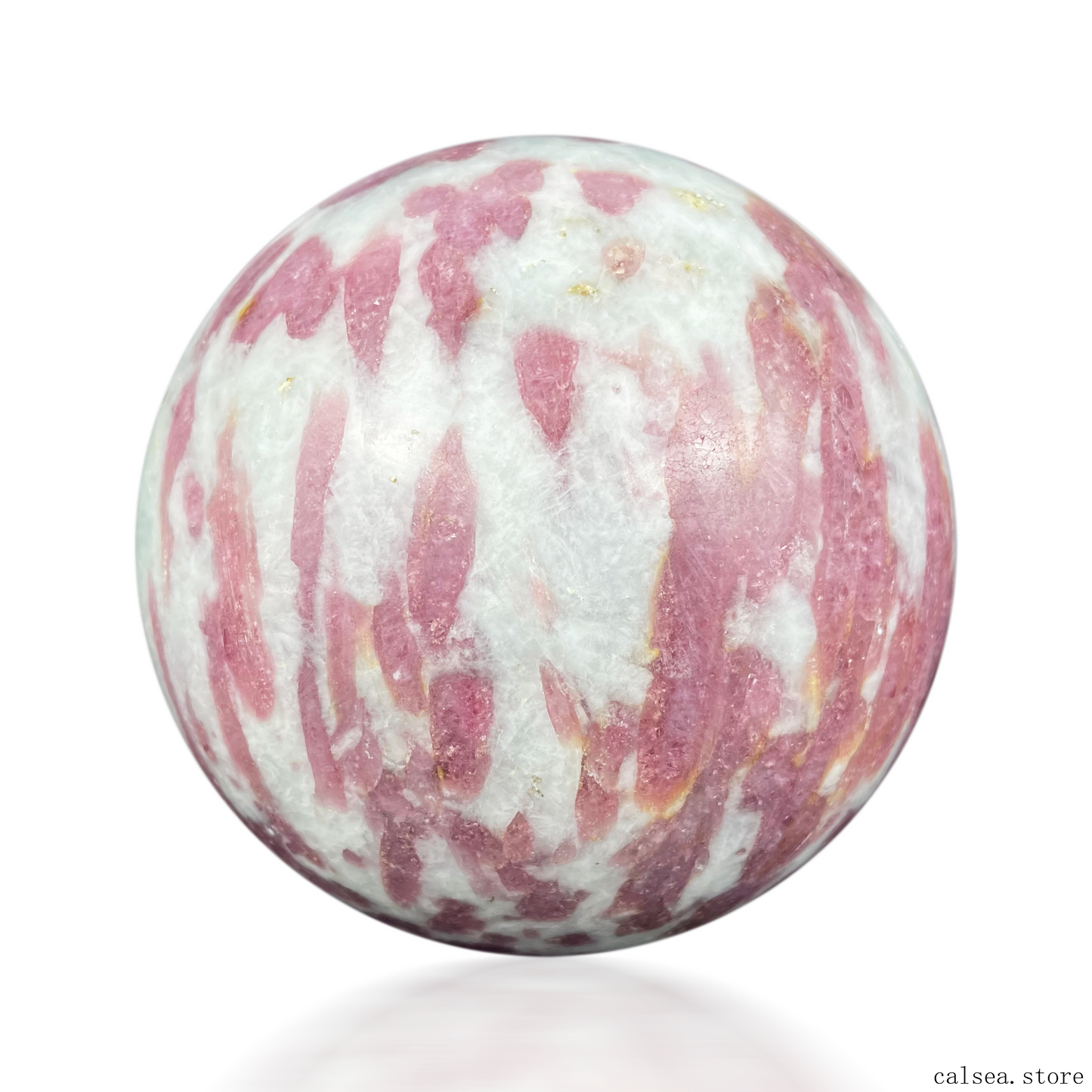 Pink Tourmaline Sphere Crystal Healing Hand Carved Sphere/Ball