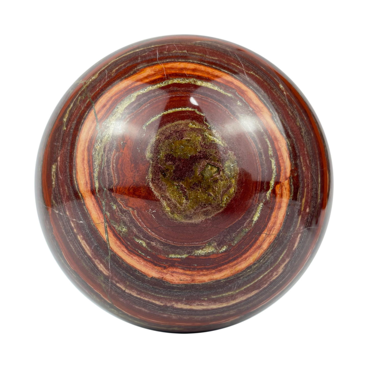 Thousand Layers Red Jasper Sphere Crystal Healing Hand Carved Sphere/Ball