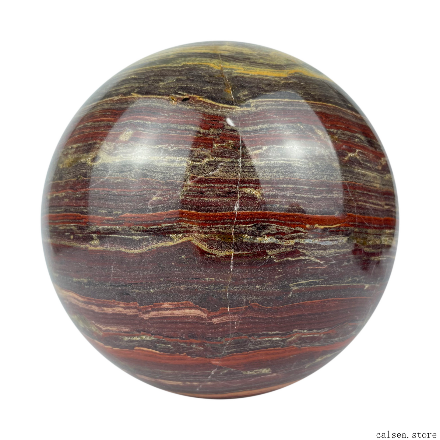 Thousand Layers Red Jasper Sphere Crystal Healing Hand Carved Sphere/Ball