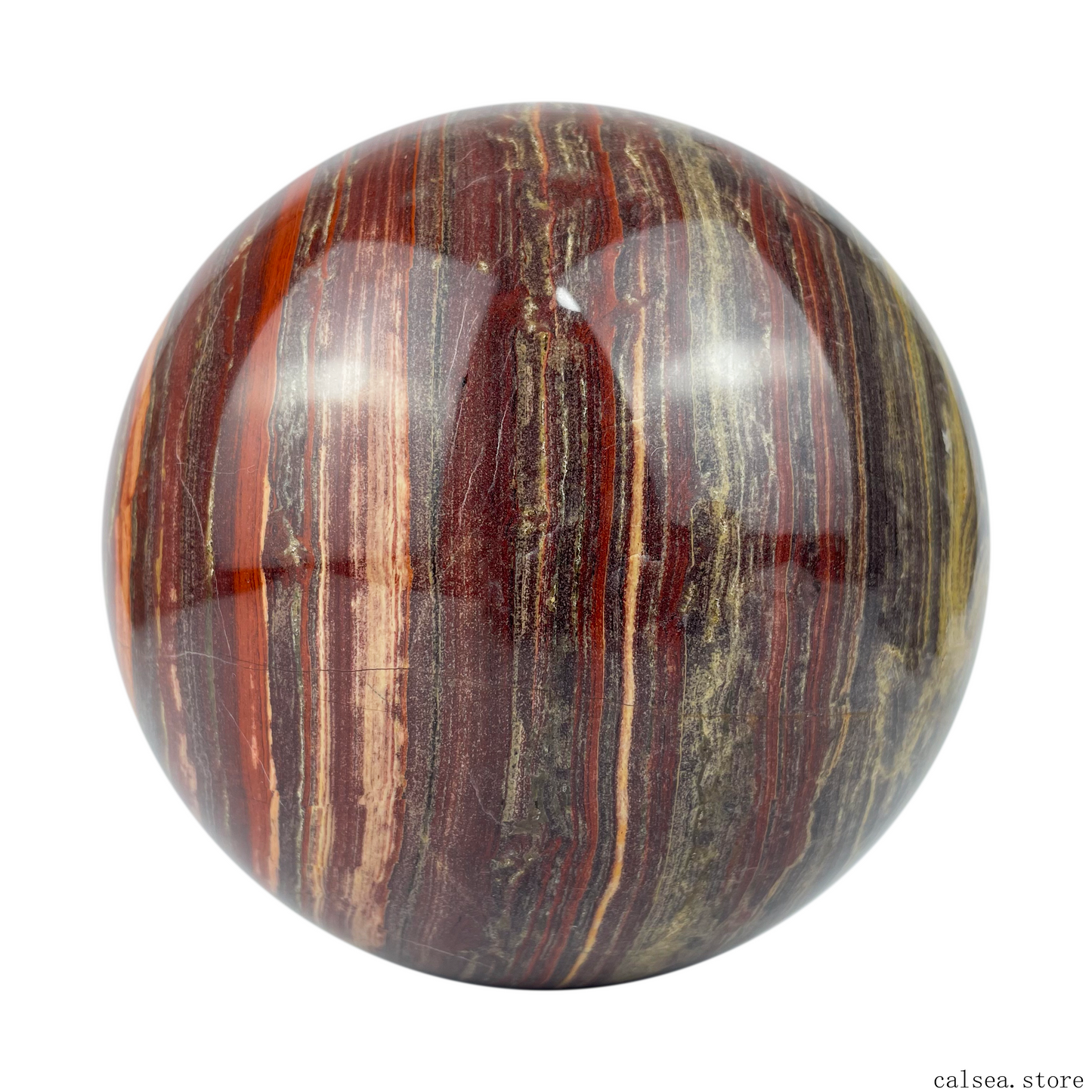 Thousand Layers Red Jasper Sphere Crystal Healing Hand Carved Sphere/Ball