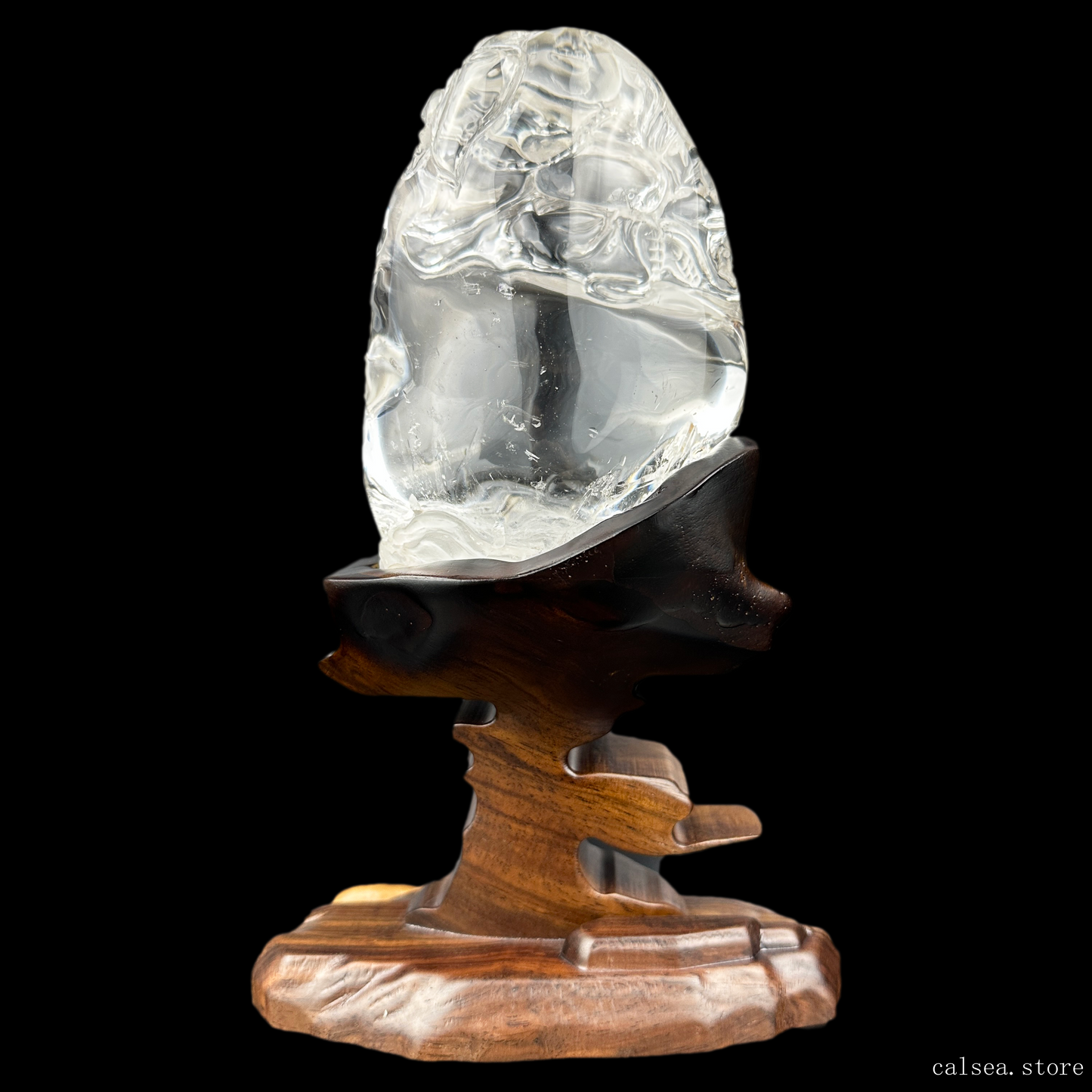 Clearquartz Buddha Sculpture Crystal Healing Hand Carved