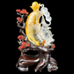 Awesome Goldenhealer Jade Rabbit Sculpture Crystal Healing Hand Carved