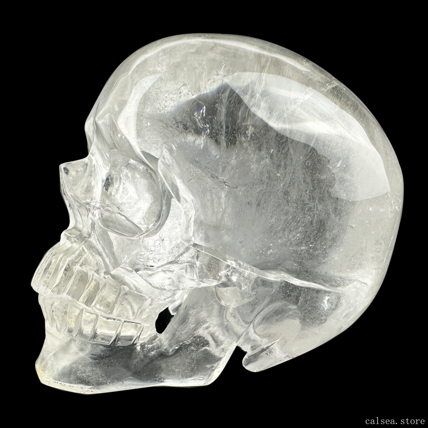 Hand Carved Crystal Skull Sculpture Clearquartz Skull Crystal Healing