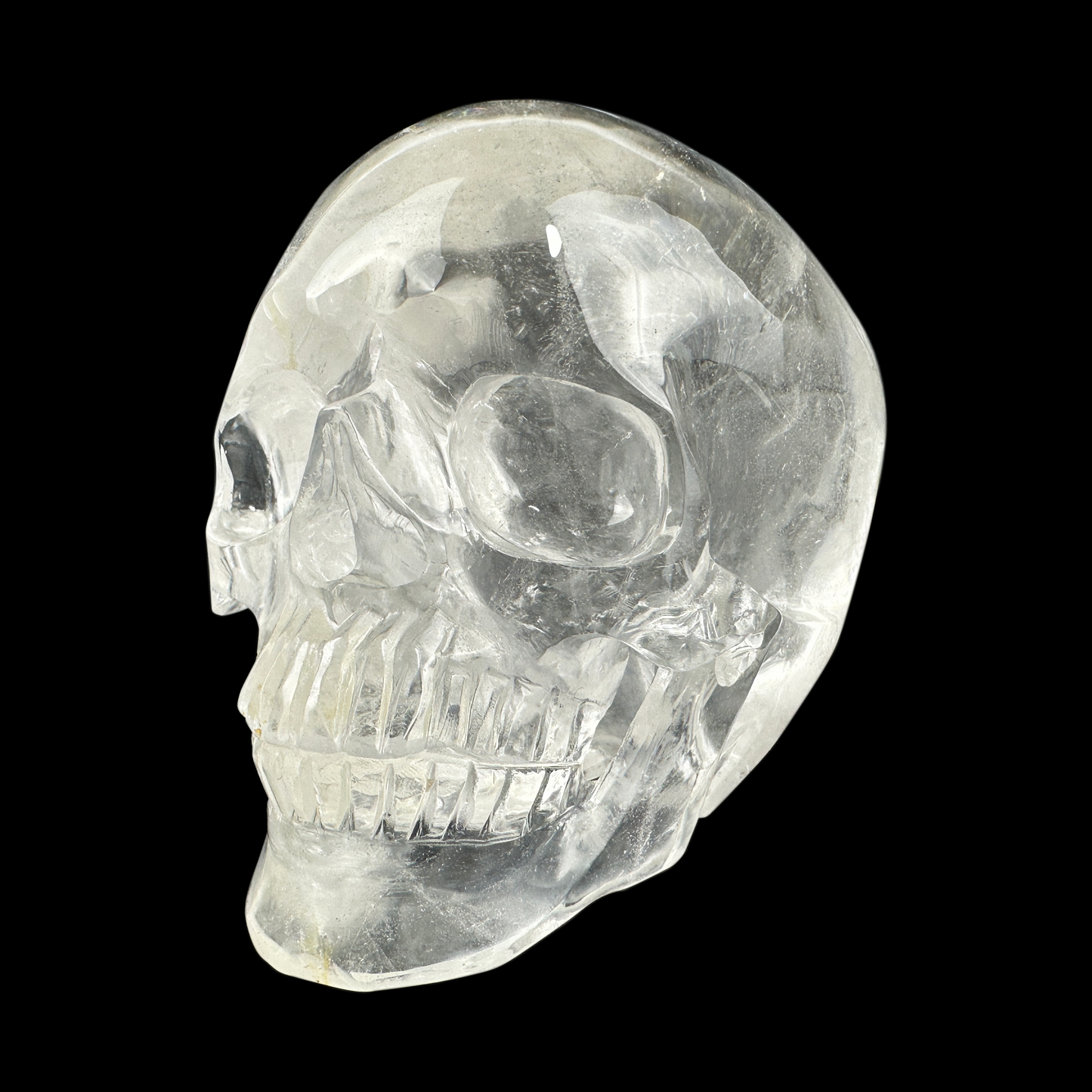 Hand Carved Crystal Skull Sculpture Clearquartz Skull Crystal Healing