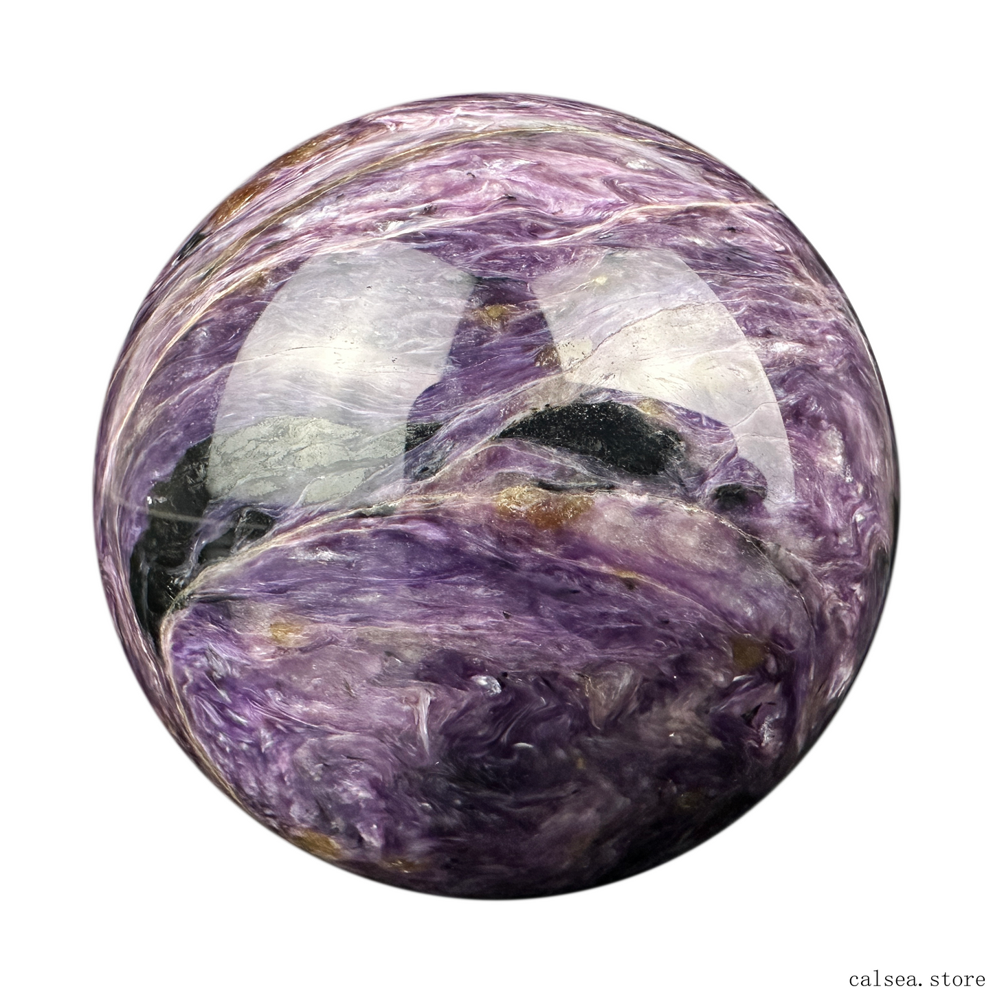 Charoite Sphere Crystal Healing Hand Carved Sphere/Ball