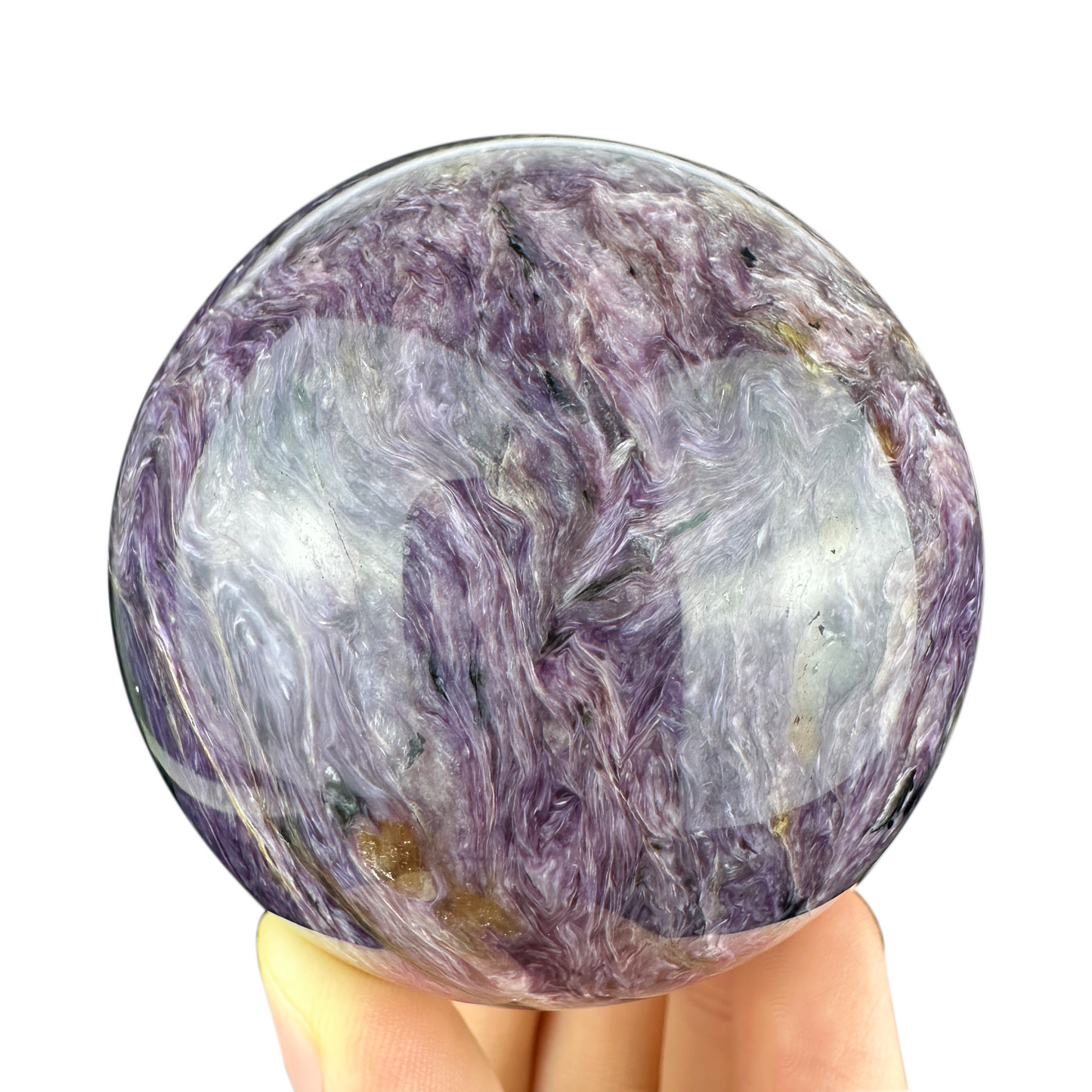 Charoite Sphere Crystal Healing Hand Carved Sphere/Ball