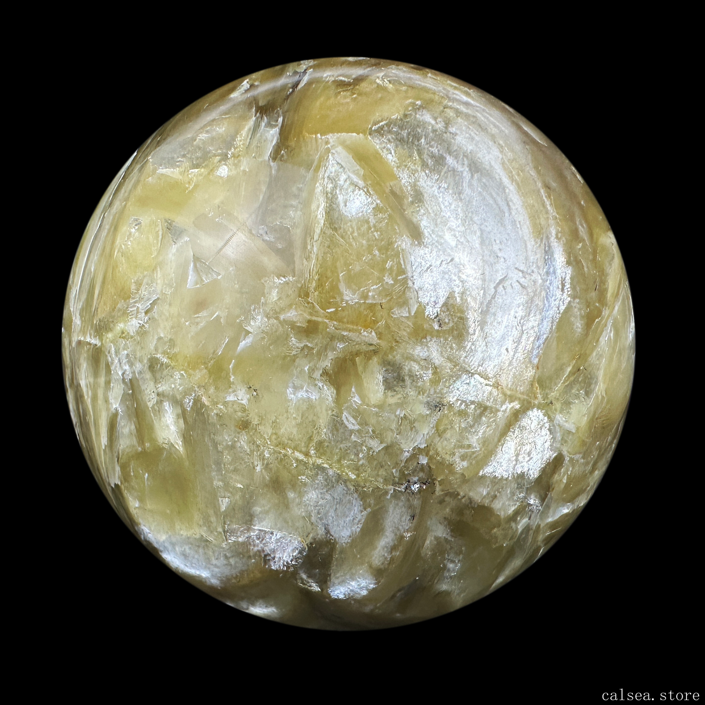 Green Mica Sphere Crystal Healing Hand Carved Sphere/Ball