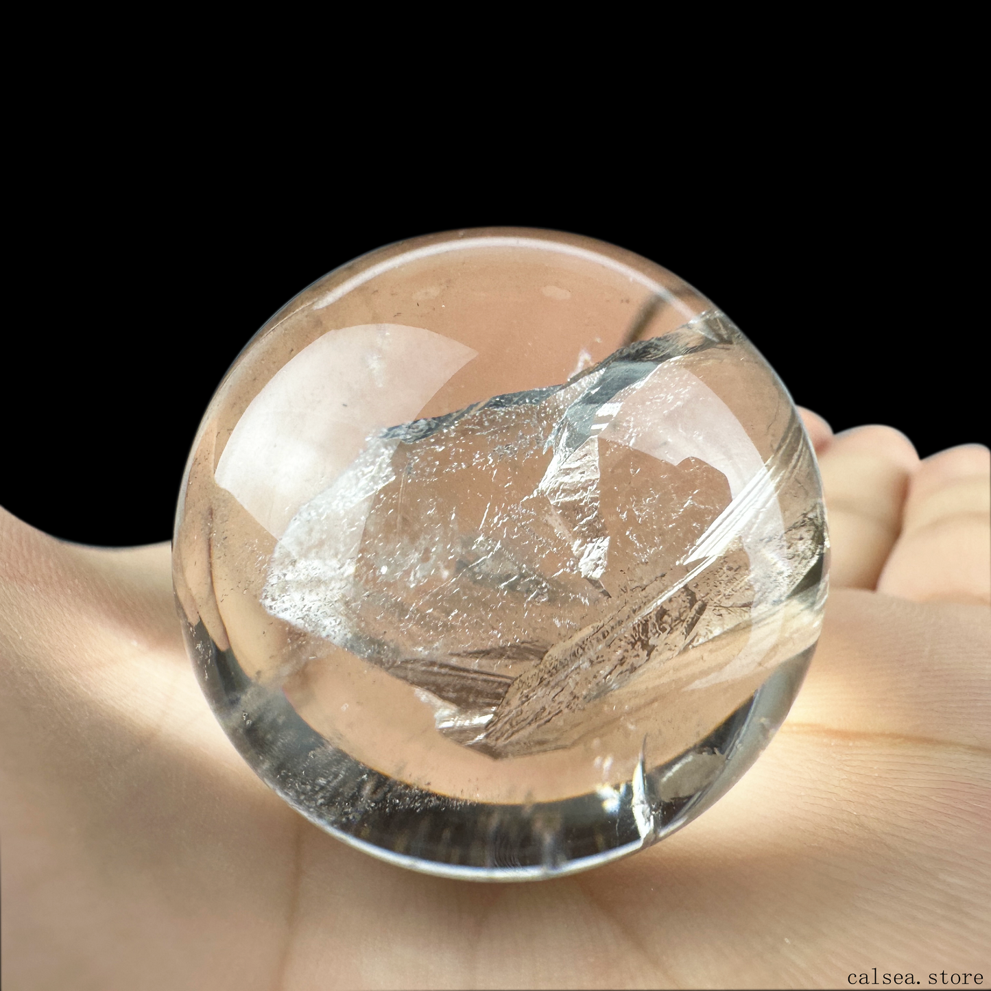 Unique Manifestation Quartz Sphere Baby Within Crystal Crystal Healing Hand Carved Sphere/Ball